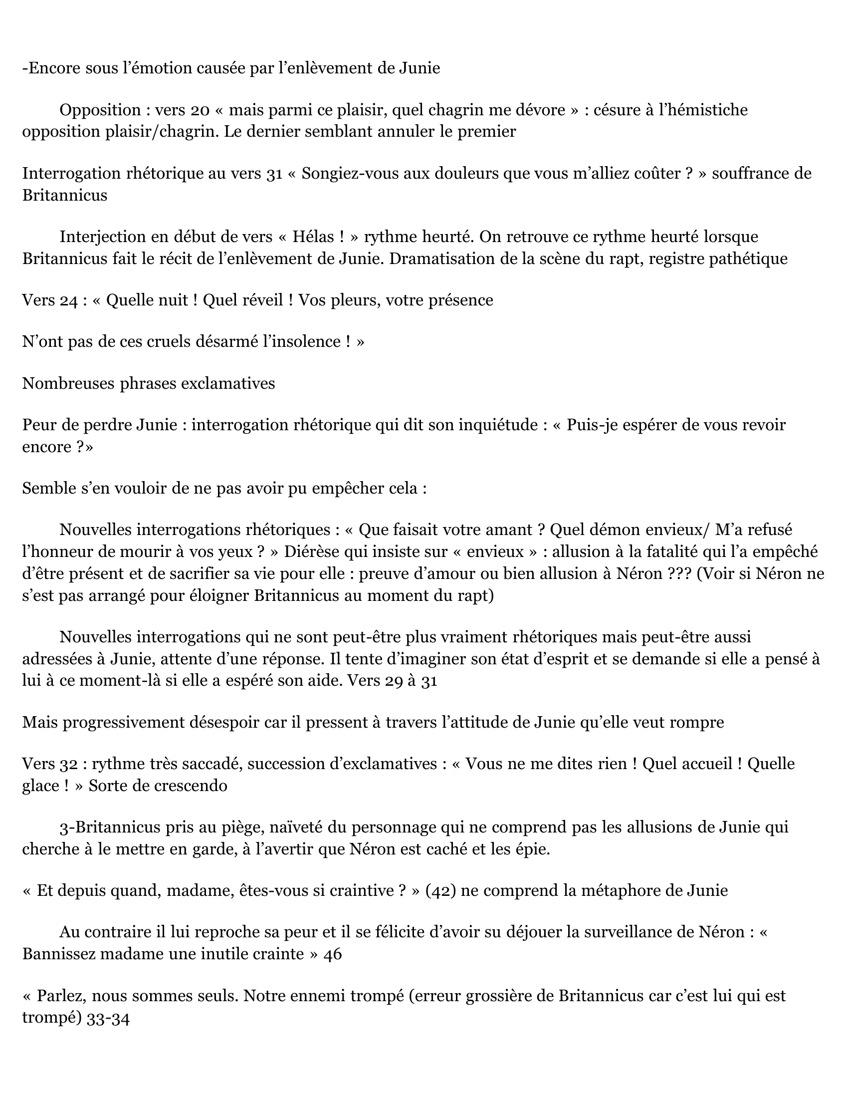 Prévisualisation du document Lecture analytique : Britannicus, Jean Racine, Acte II, Scène 6