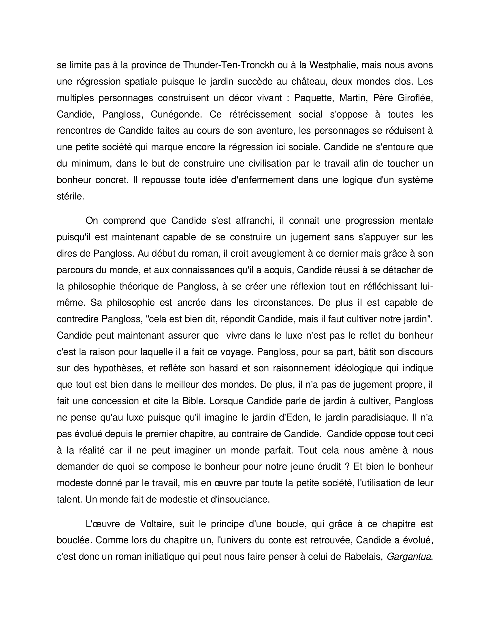 Prévisualisation du document Lecture Analytique Candide, Chapitre 30, Voltaire