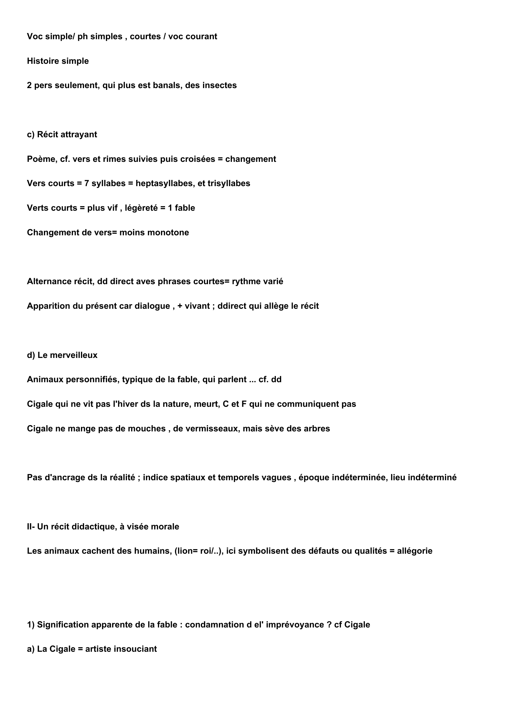 Prévisualisation du document Lecture analytique de La cigale et La fourmi de Jean de la Fontaine