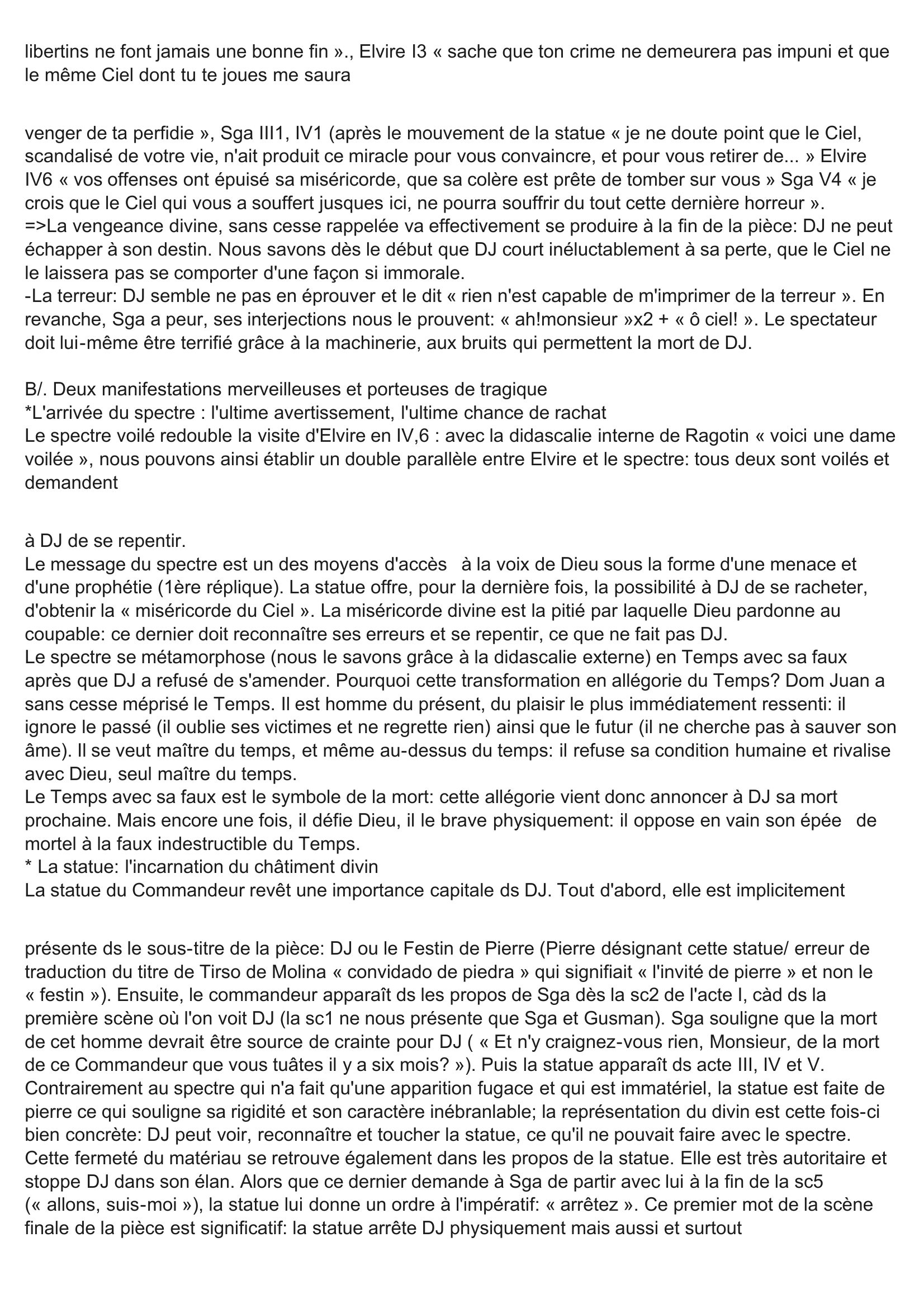 Prévisualisation du document LECTURE ANALYTIQUE DOM JUAN, MOLIÈRE, ACTE V - SCÈNE 5 ET 6