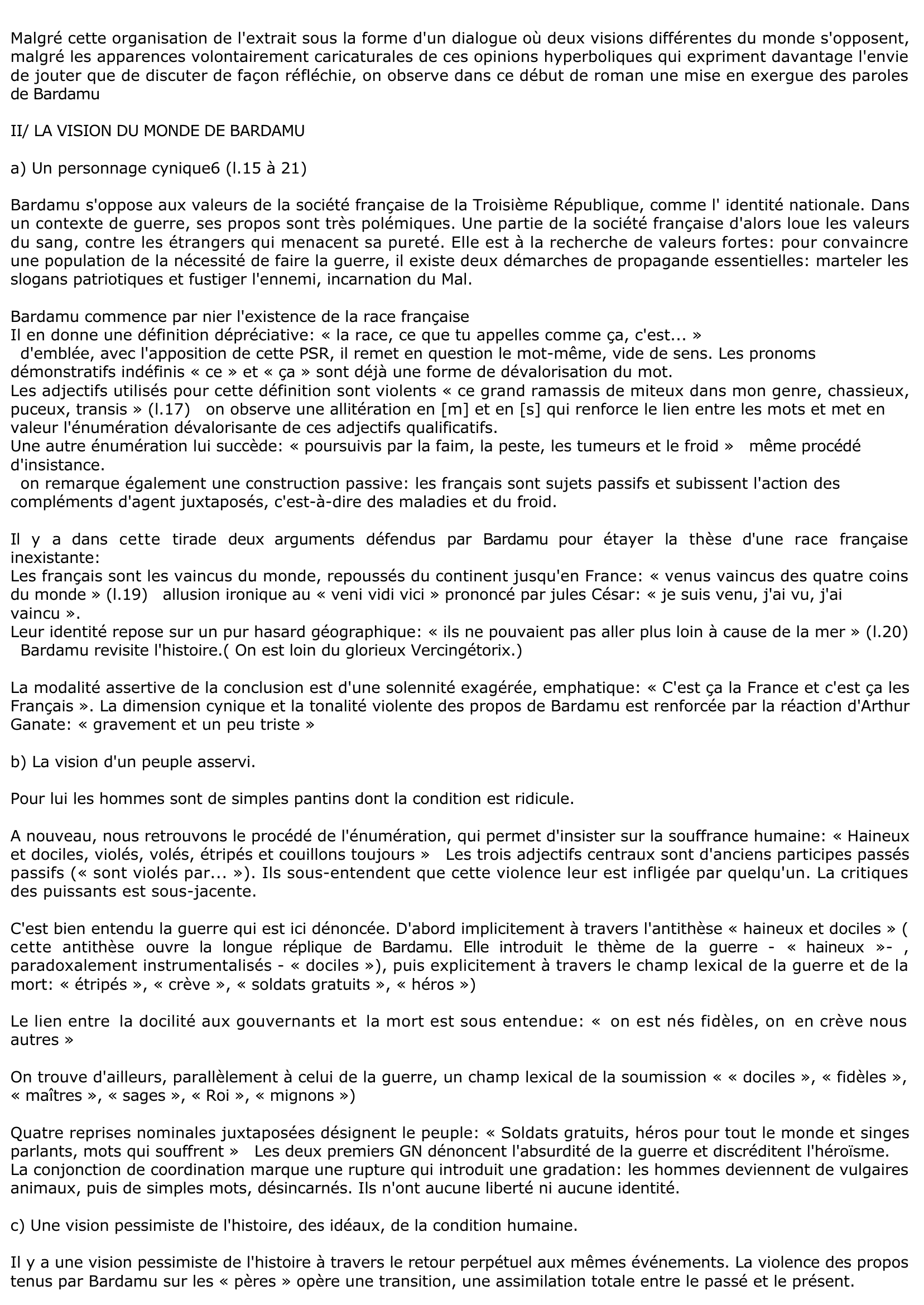 Prévisualisation du document Lecture analytique  d'un extrait du premier chapitre  de Voyage au bout de la nuit de Louis-Ferdinand CELINE