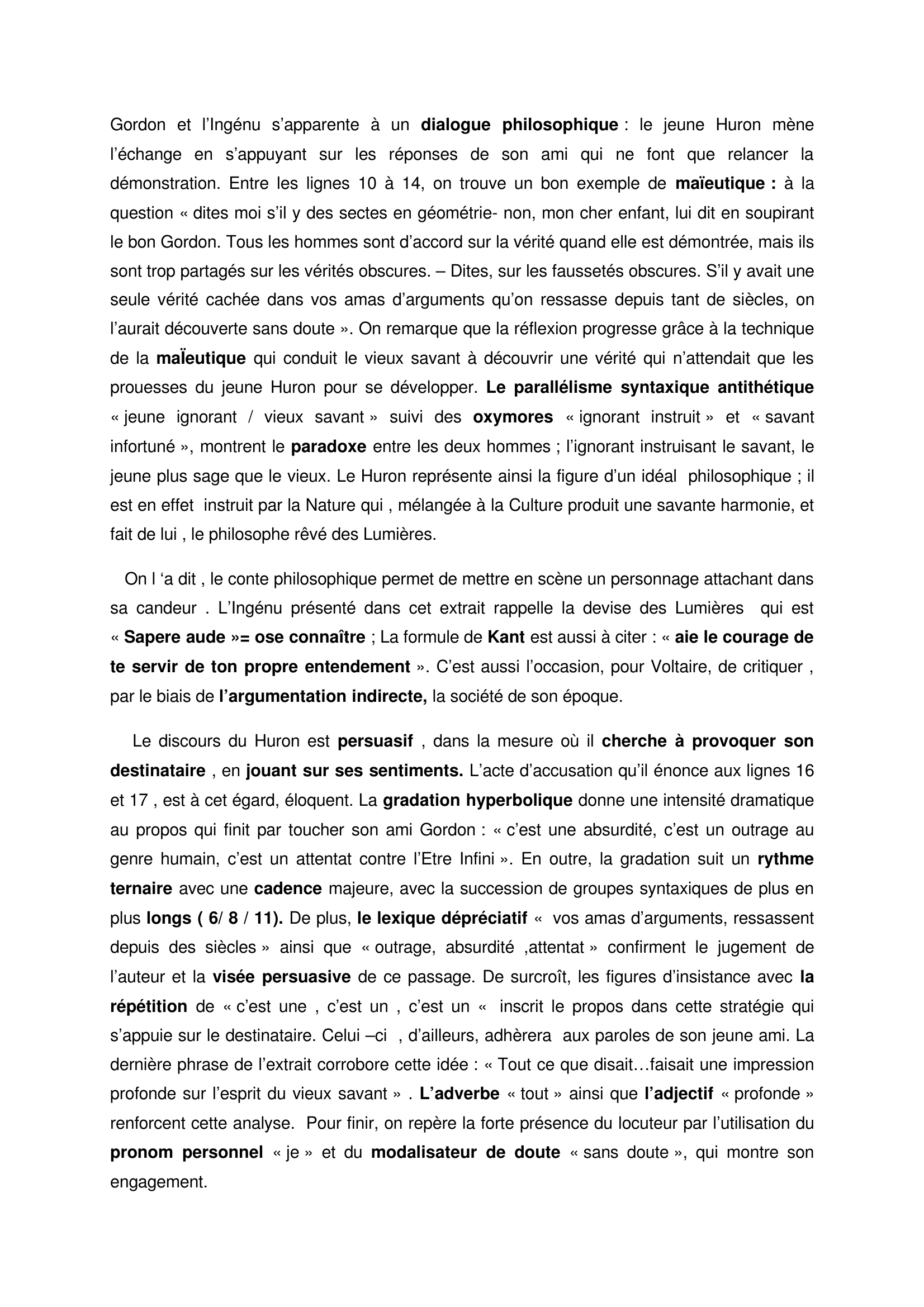 Prévisualisation du document LECTURE ANALYTIQUE L' INGENU de VOLTAIRE