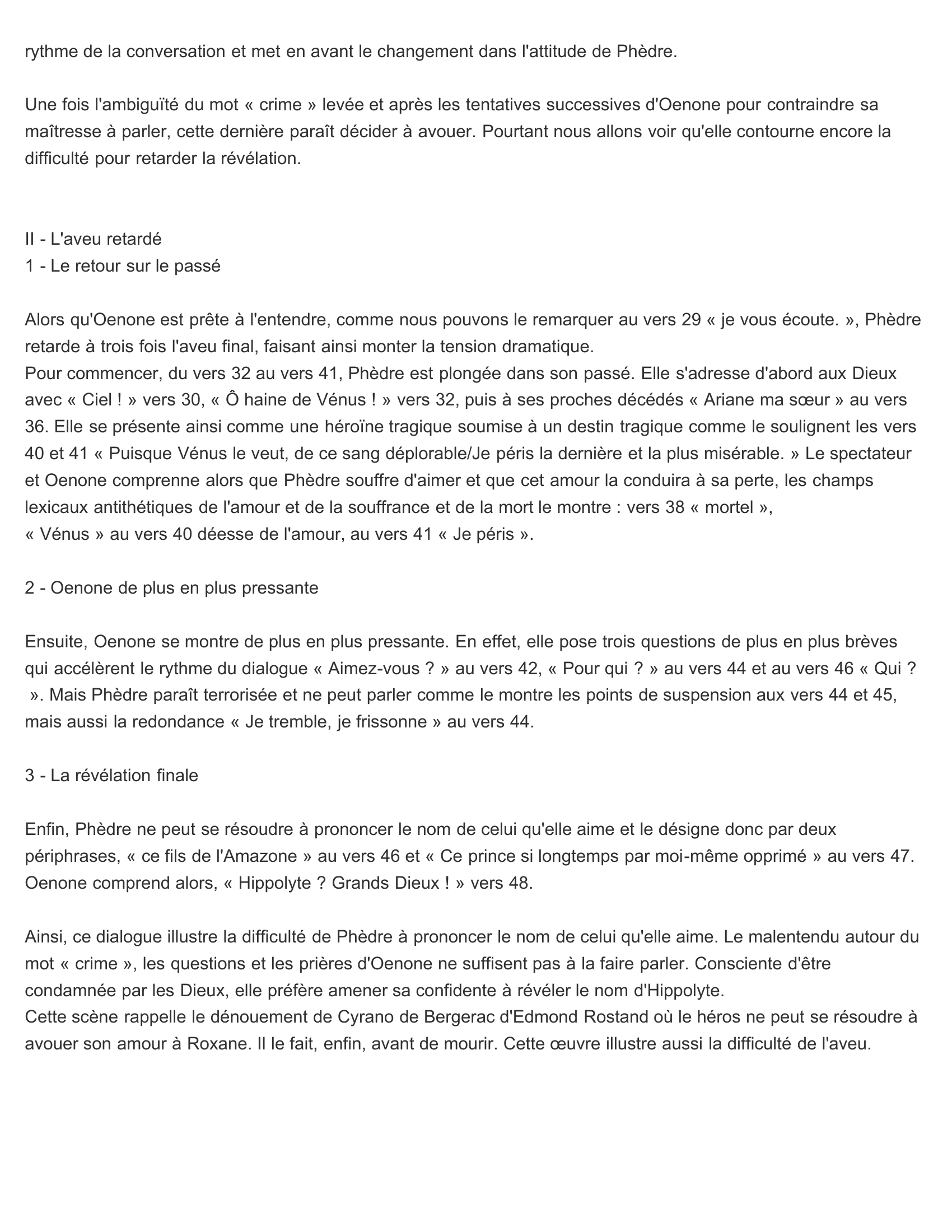 Prévisualisation du document Lecture analytique phèdre jean racine 1677 acte i scène 3