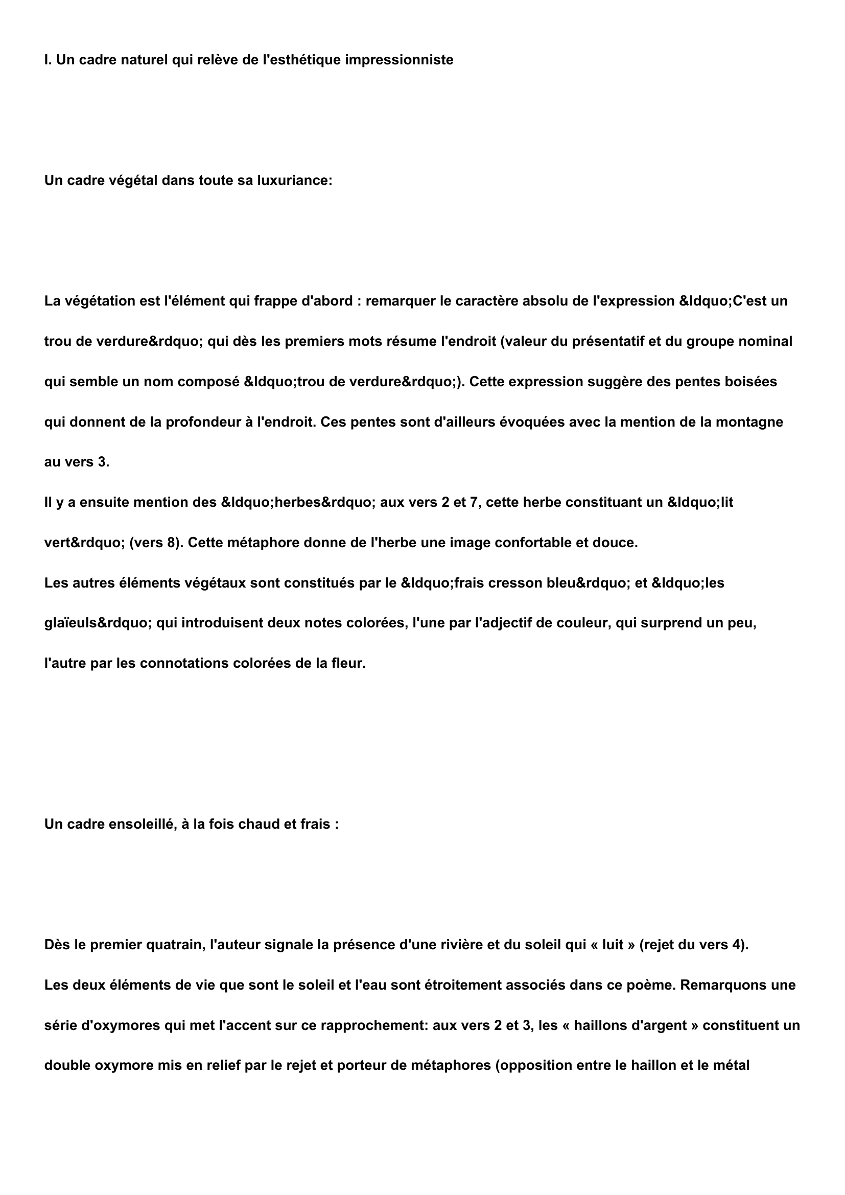 Prévisualisation du document Lecture Analytique - Rimbaud "Le dormeur du Val"