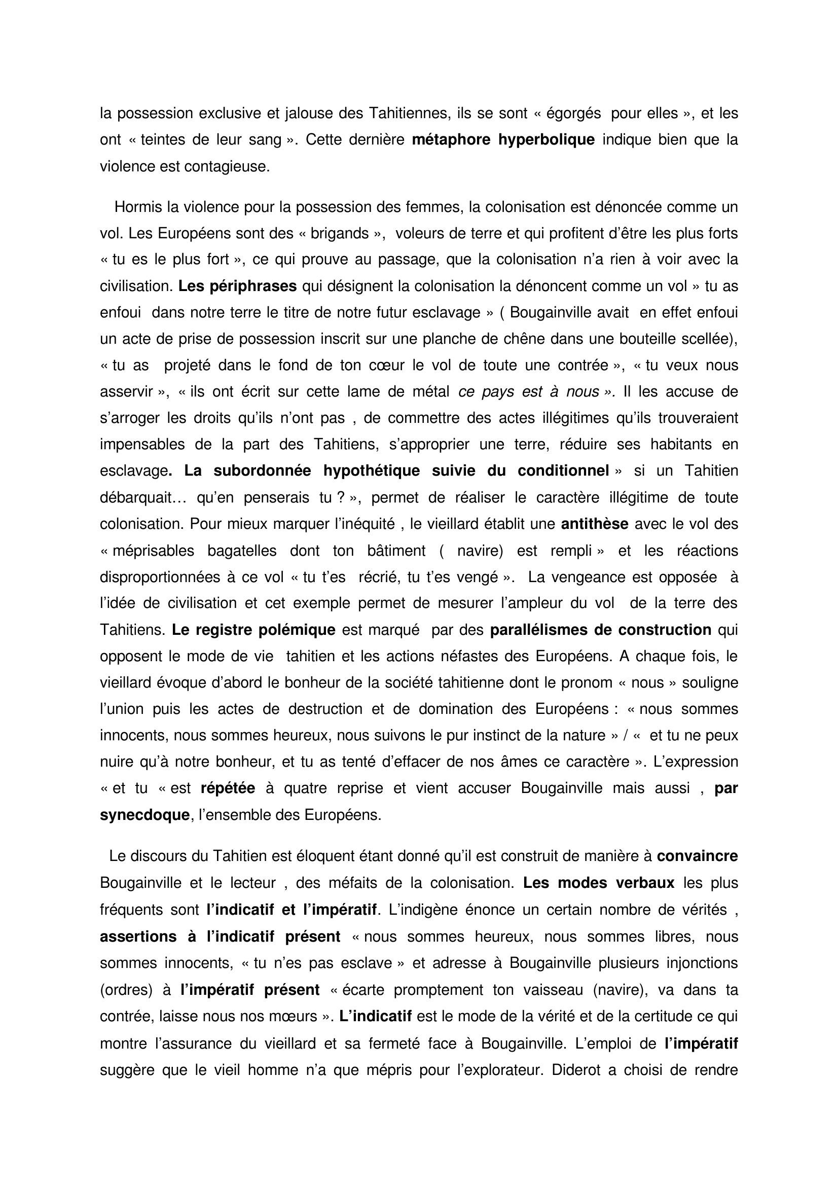 Prévisualisation du document LECTURE ANALYTIQUE SUPPLEMENT AU VOYAGE DE BOUGAINVILLE , DIDEROT
