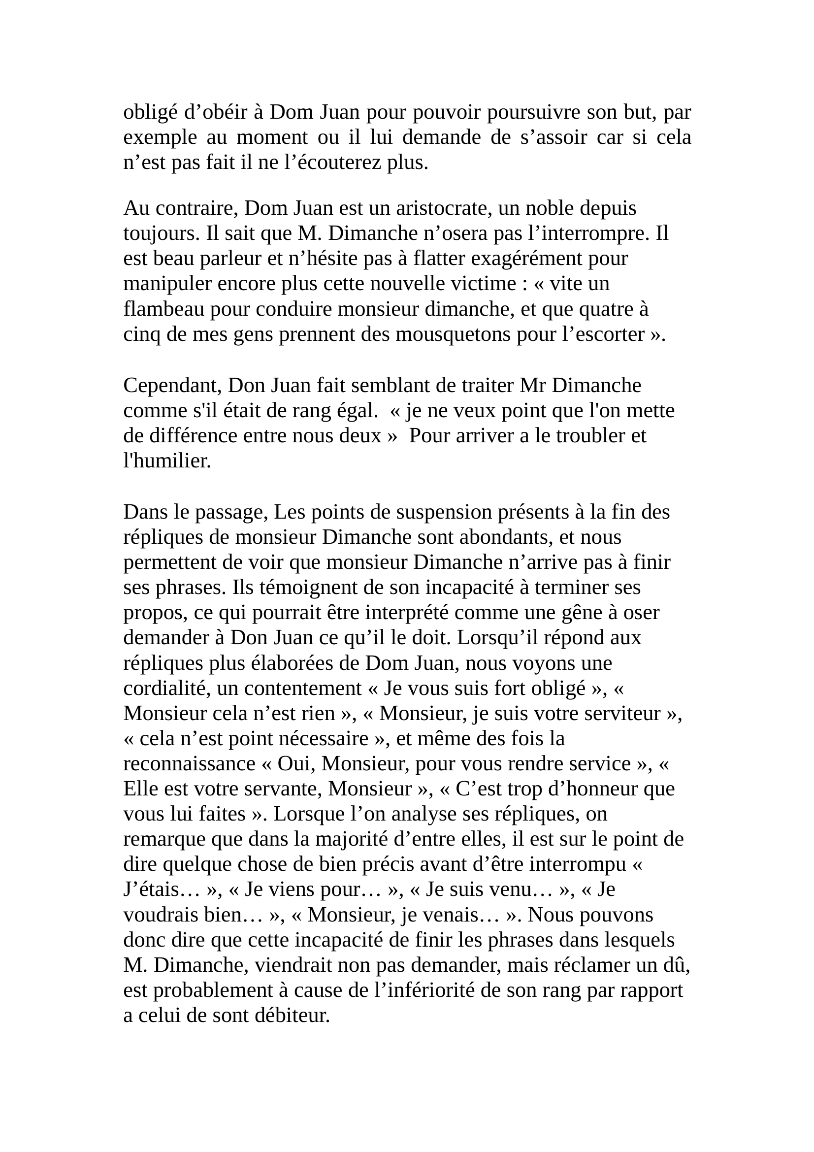 Prévisualisation du document Lecture analytique/commentaire littéraire Don Juan et Monsieur Dimanche