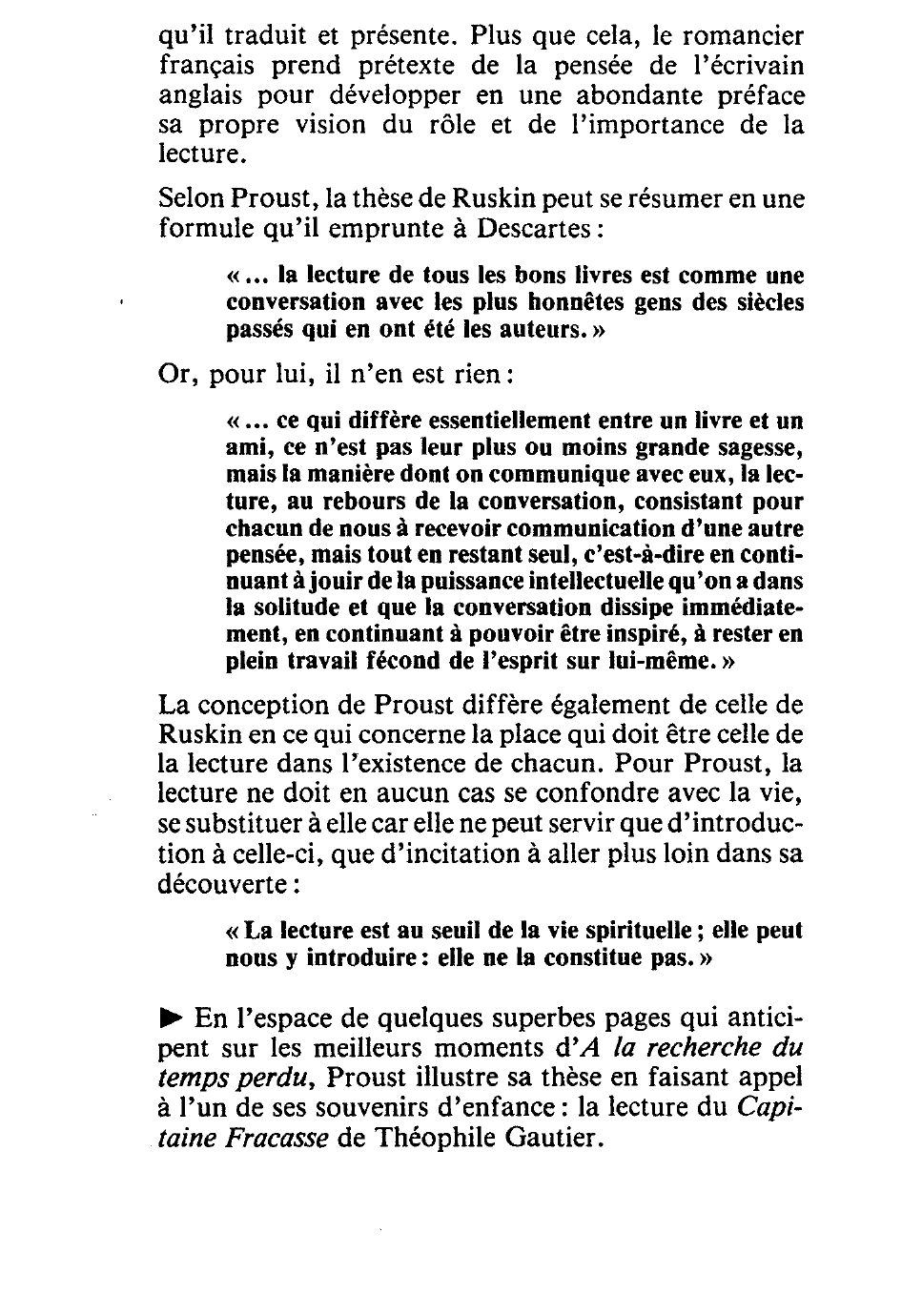 Prévisualisation du document Lecture et vie spirituelle chez Proust