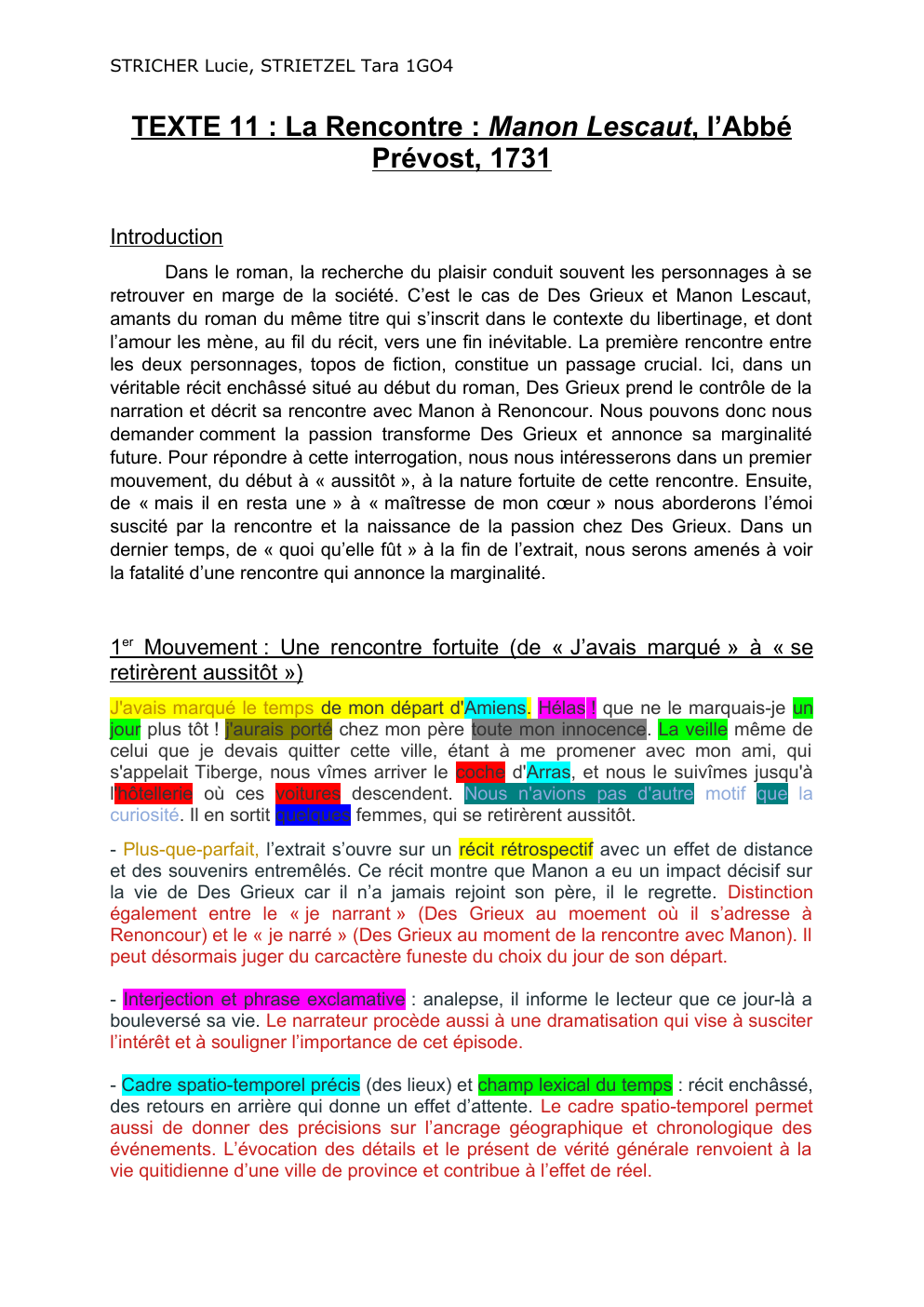 Prévisualisation du document Lecture linéaire la rencontre de Manon lescaut et Dégrieux