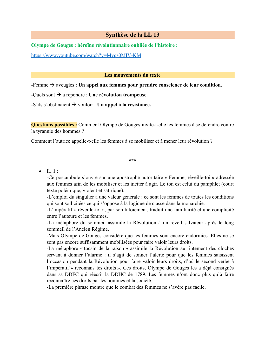 Prévisualisation du document lecture lineaire postambule DDFC