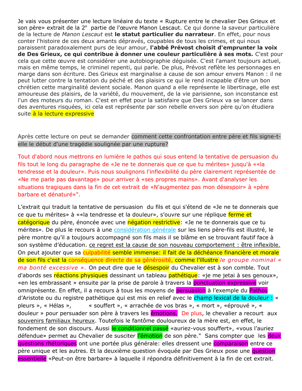 Prévisualisation du document lecture lineaire rupture pere fils manon lescaut