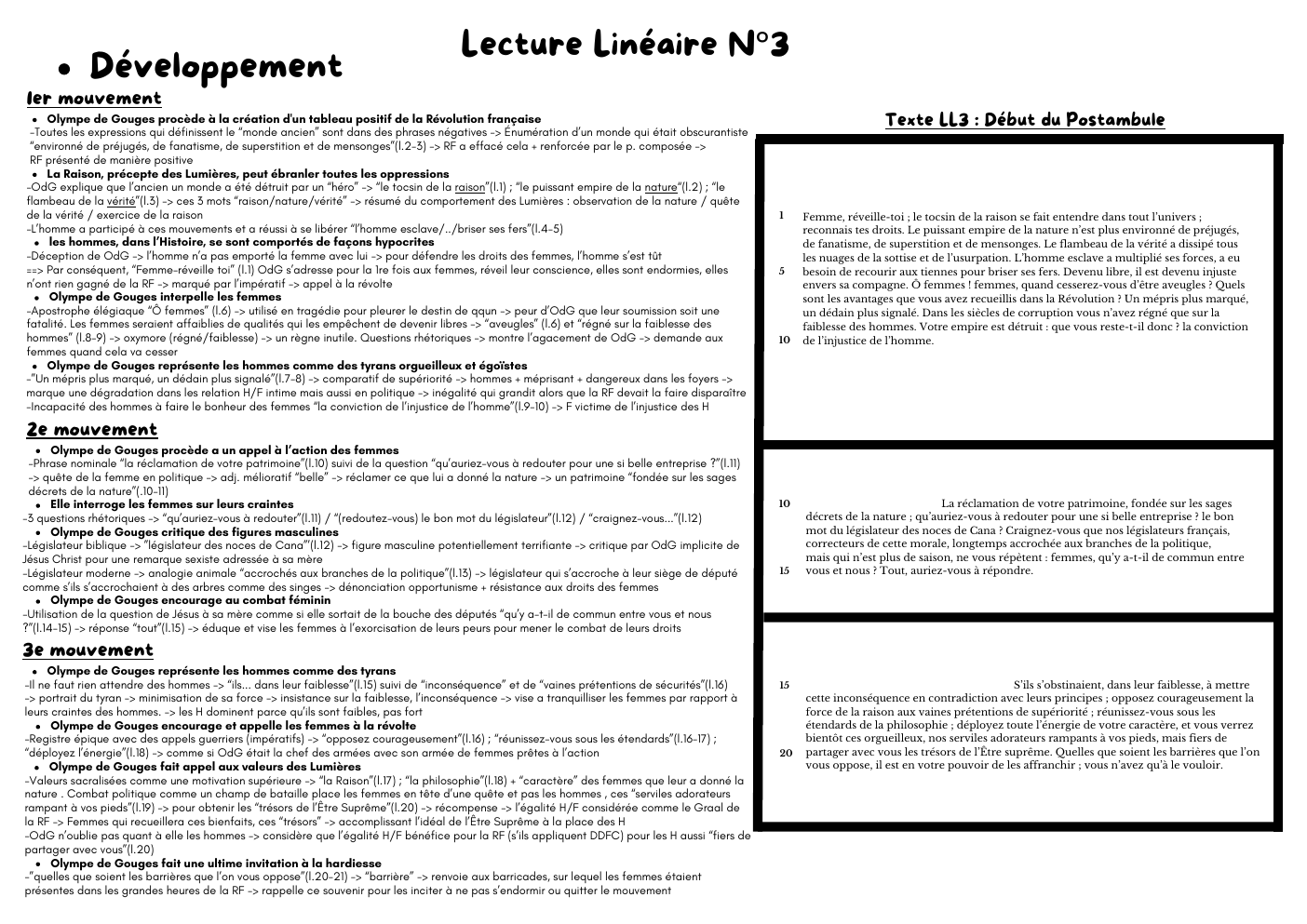 Prévisualisation du document Lecture Linéaires sur olympe de gouges