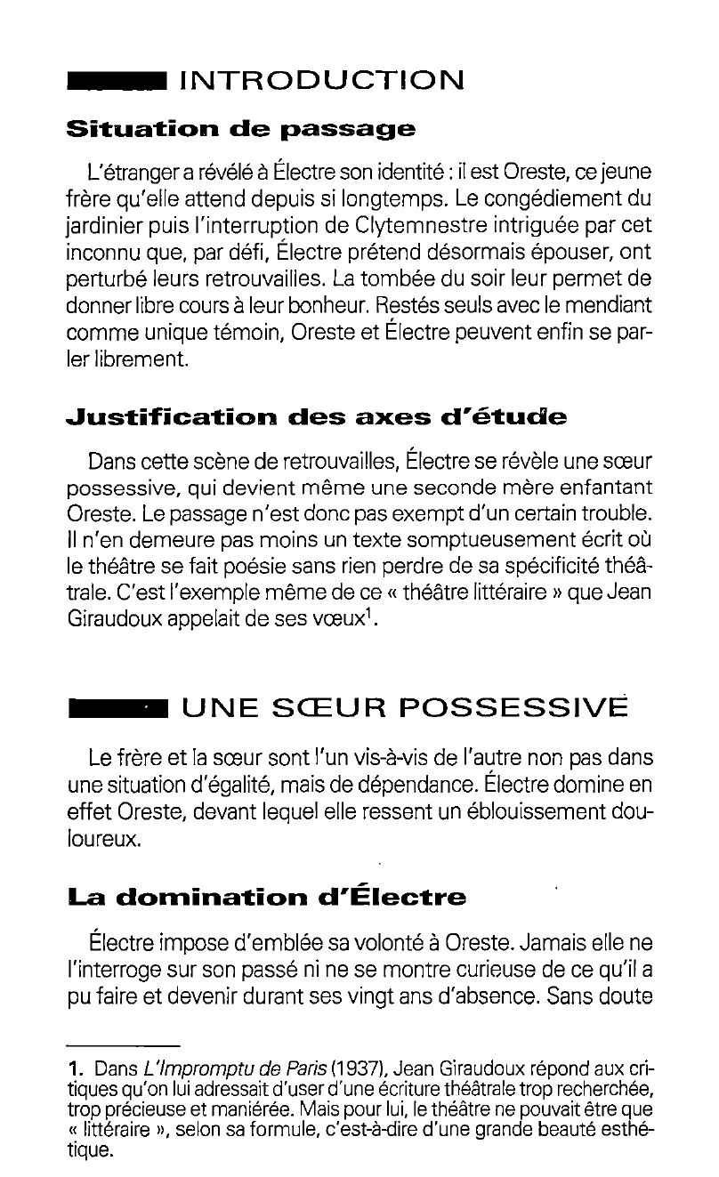Prévisualisation du document Lecture méthodique de l’acte I, scène 8, p. 55-56 d'Electre de Jean Giraudoux