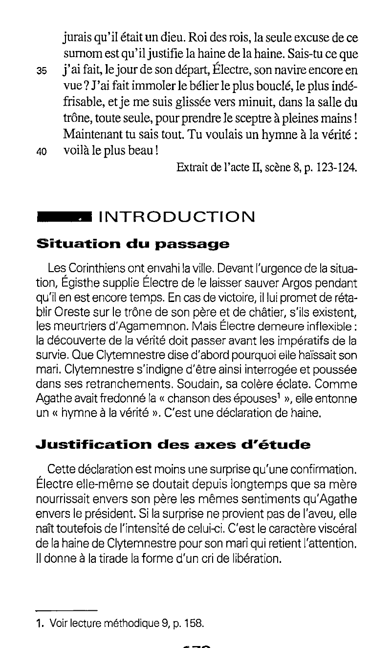 Prévisualisation du document Lecture méthodique de l’acte II, scène 8 d'Electre de Jean Giraudoux