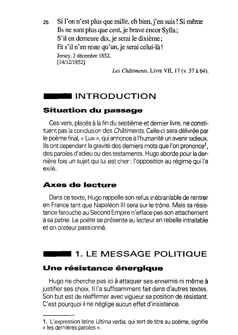 Prévisualisation du document Lecture méthodique  ULTIMA VERBA - Les Châtiments, Livre VII, 17 (v. 37 à 64). Hugo
