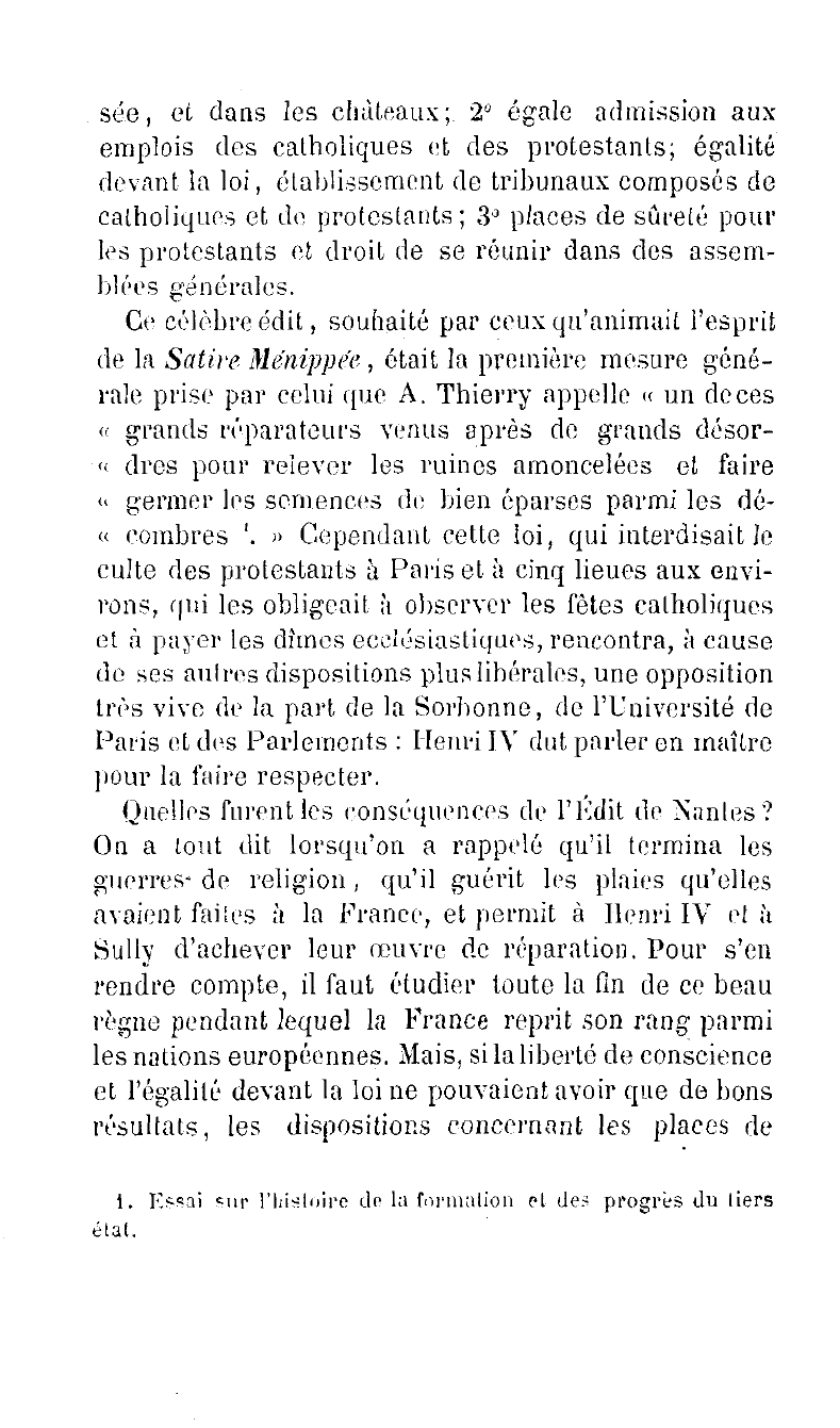 Prévisualisation du document L'Édit de Nantes et ses conséquences sous Henri IV et sous Louis XIII