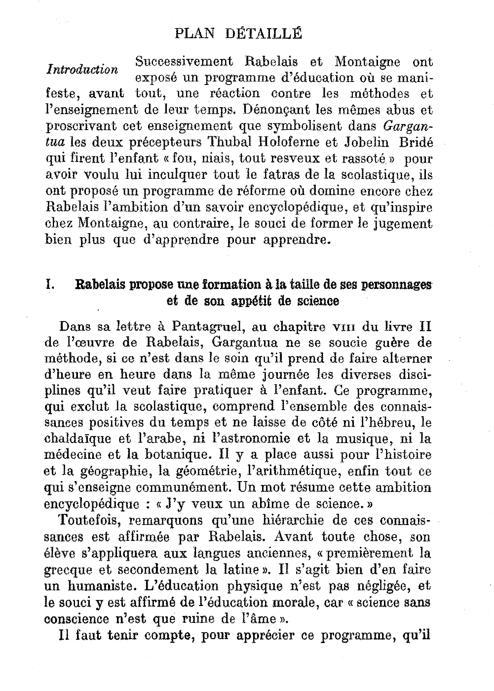 Prévisualisation du document L'éducation de Rabelais et de Montaigne