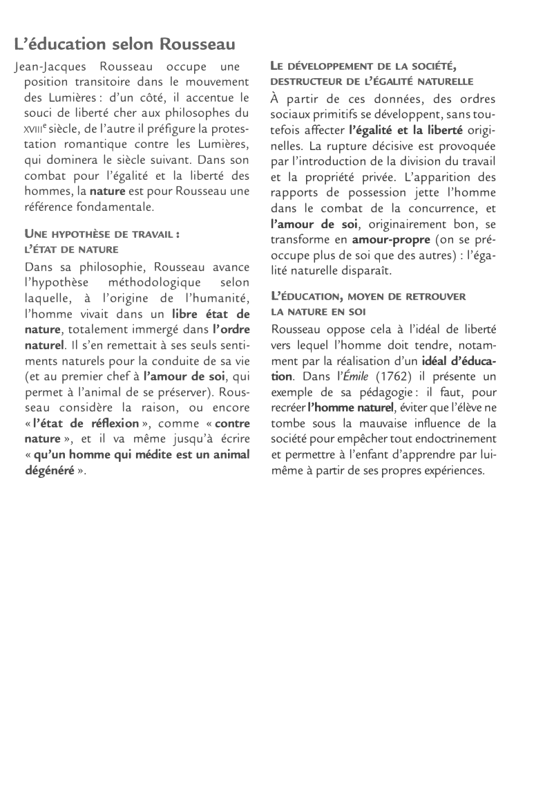 Prévisualisation du document L'éducation selon Rousseau (groupement de textes)