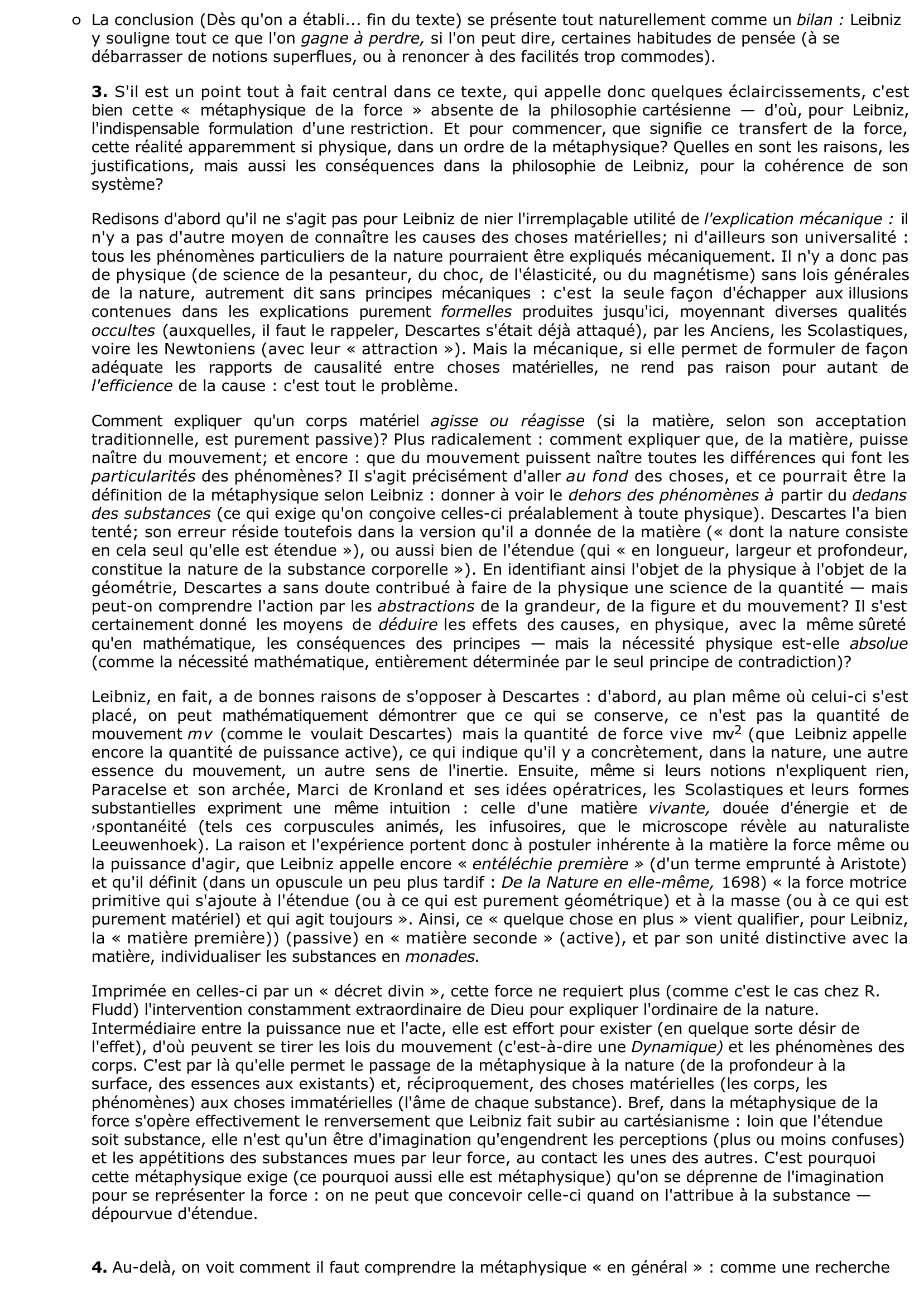 Prévisualisation du document LEIBNIZ: Descartes et le mouvement...