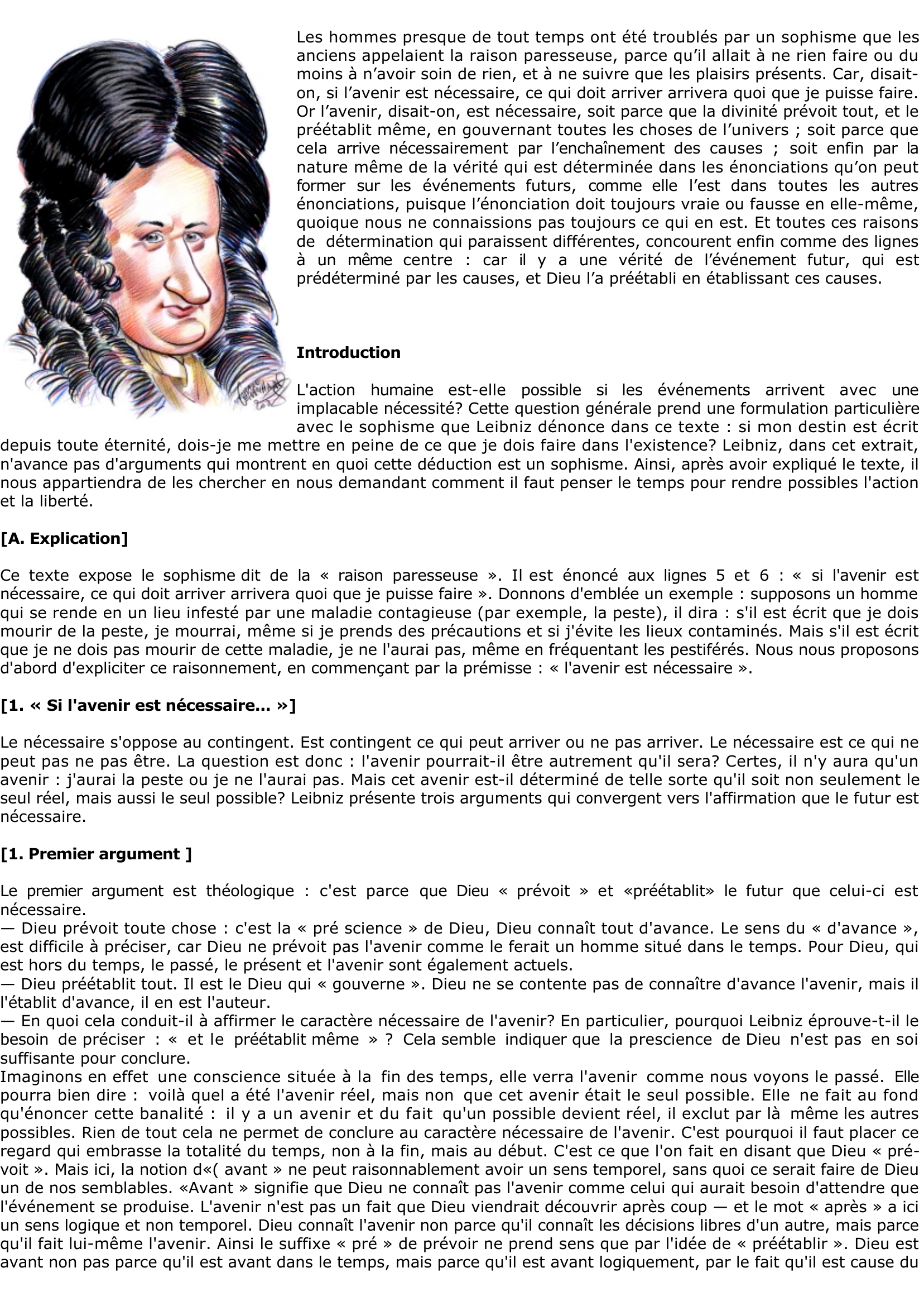 Prévisualisation du document LEIBNIZ et la raison paresseuse