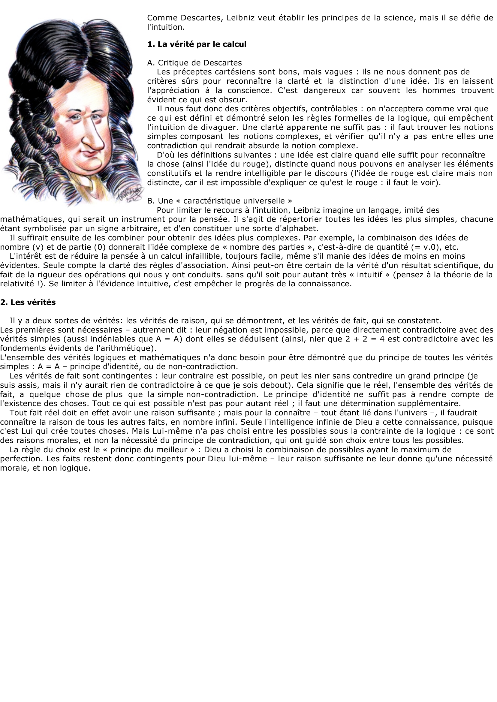 Prévisualisation du document Leibniz: Les principes de la raison