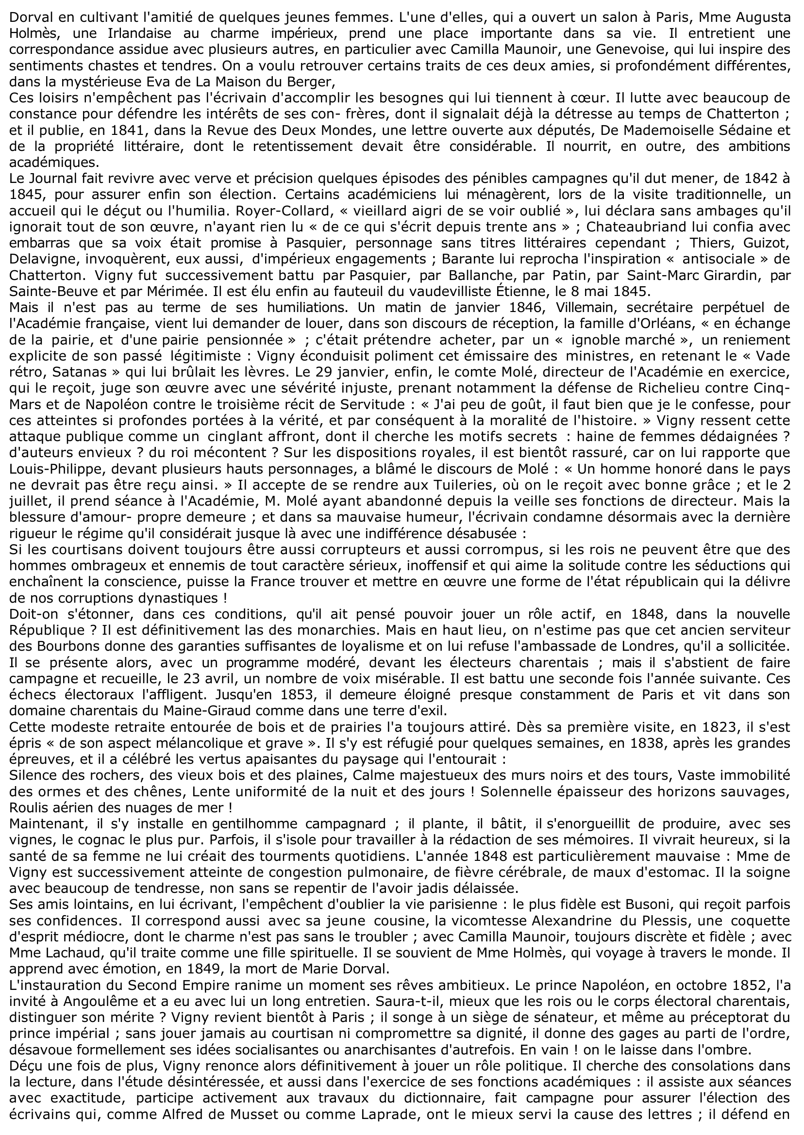 Prévisualisation du document L'ÉLABORATION D'UNE SAGESSE (1837-1863) CHEZ DE VIGNY