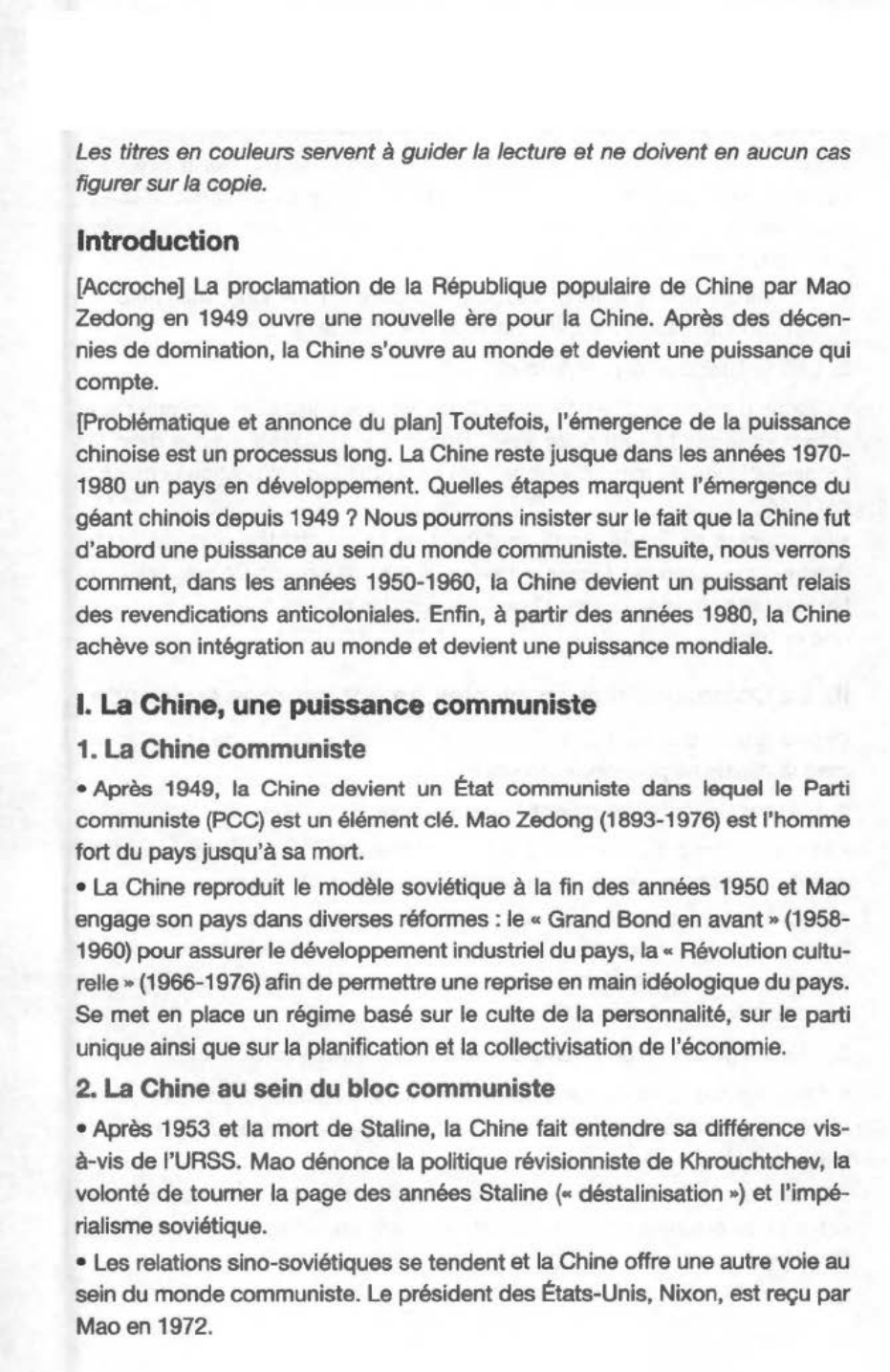 Prévisualisation du document L'émergence de la puissance chinoise depuis 1949 (histoire)