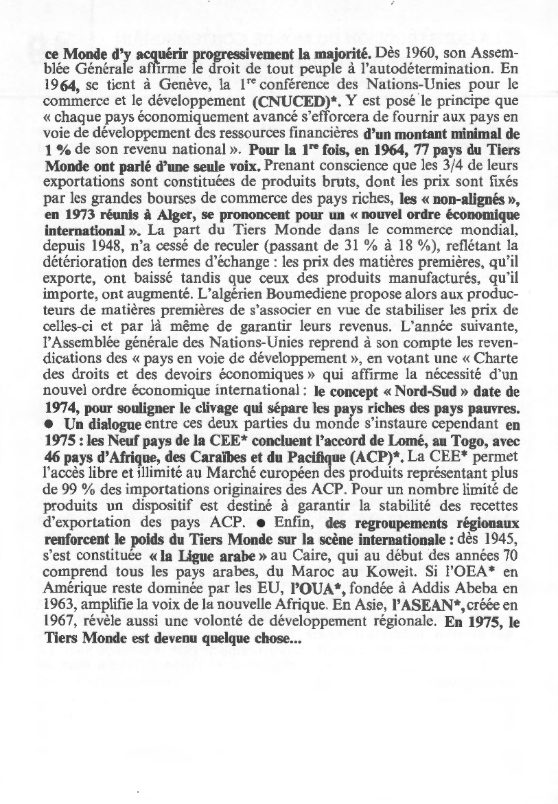 Prévisualisation du document L'ÉMERGENCE DU TIERS MONDE, DE BANDOUNG AU DIALOGUE NORD-SUD (1955-1975) - HISTOIRE