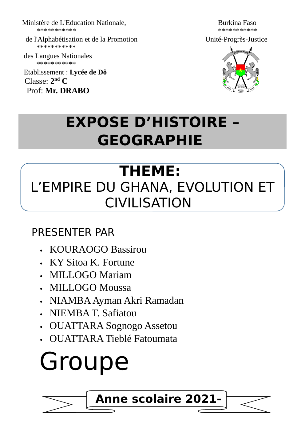 Prévisualisation du document L’EMPIRE DU GHANA, EVOLUTION ET CIVILISATION