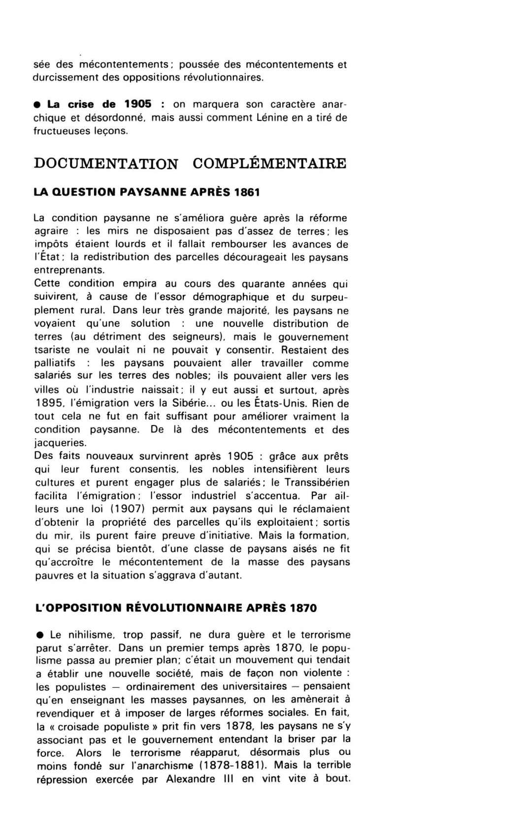 Prévisualisation du document L'EMPIRE RUSSE DE 1815 À 1914 (HISTOIRE)