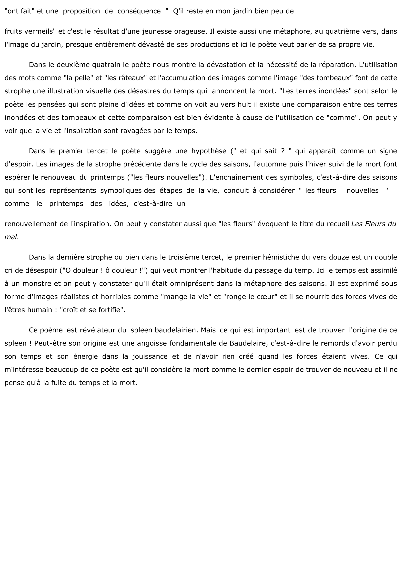 Prévisualisation du document L'Ennemi de  Baudelaire (Commentaire composé)