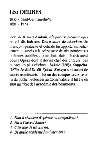Prévisualisation du document Léo DELIBES1836 - Saint-Germain-du-Val1891 - ParisÉlève <le Bazin et d'Adam.