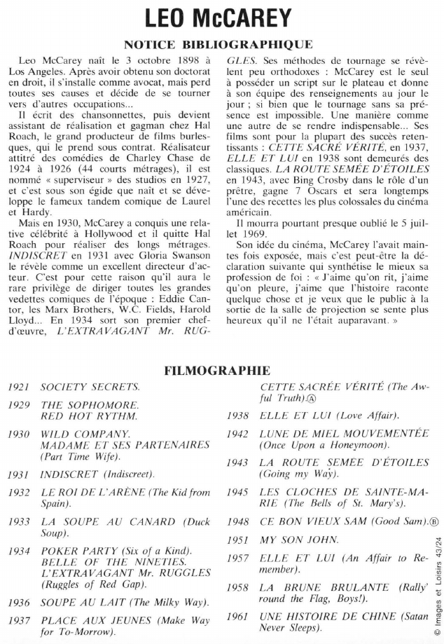 Prévisualisation du document LEO McCAREY