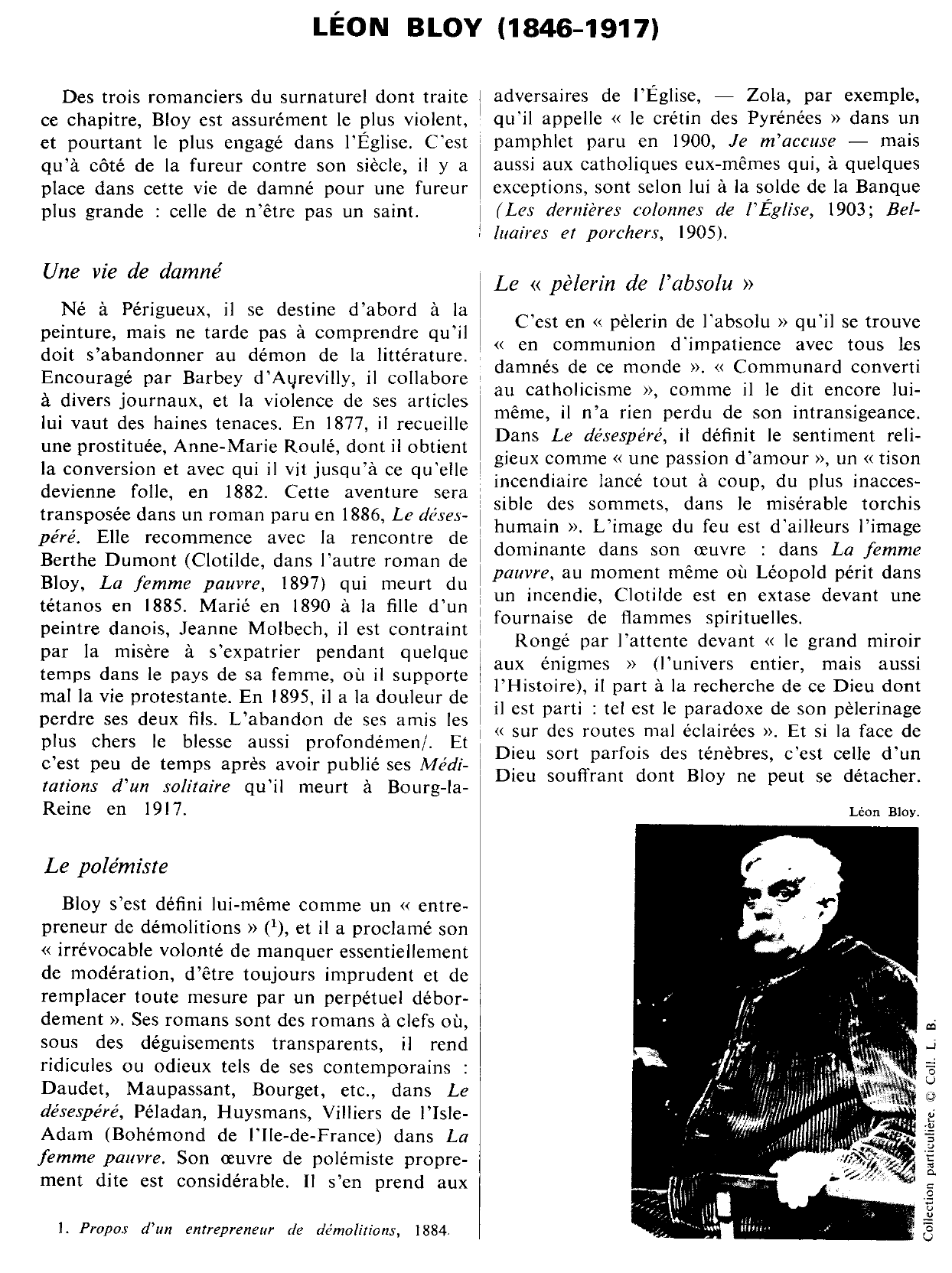Prévisualisation du document Léon Bloy