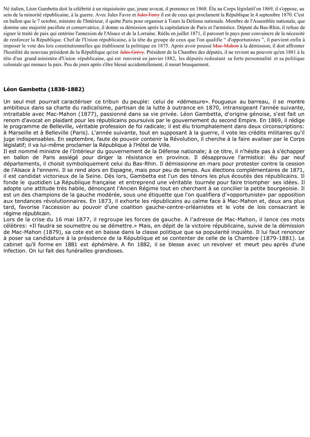 Prévisualisation du document Léon Gambetta