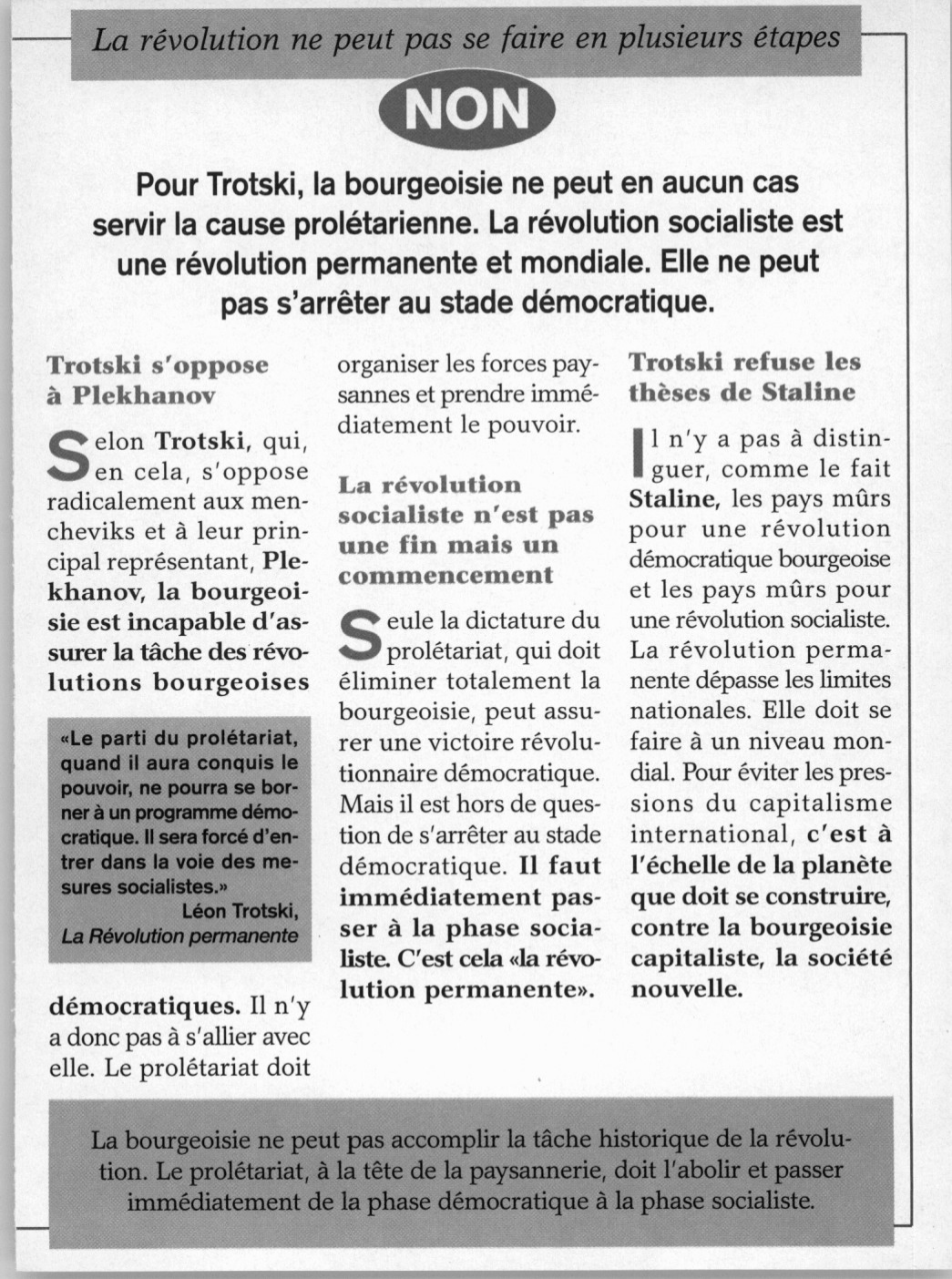 Prévisualisation du document Léon Trotski: La Révolution permanente (résumé & analyse)
