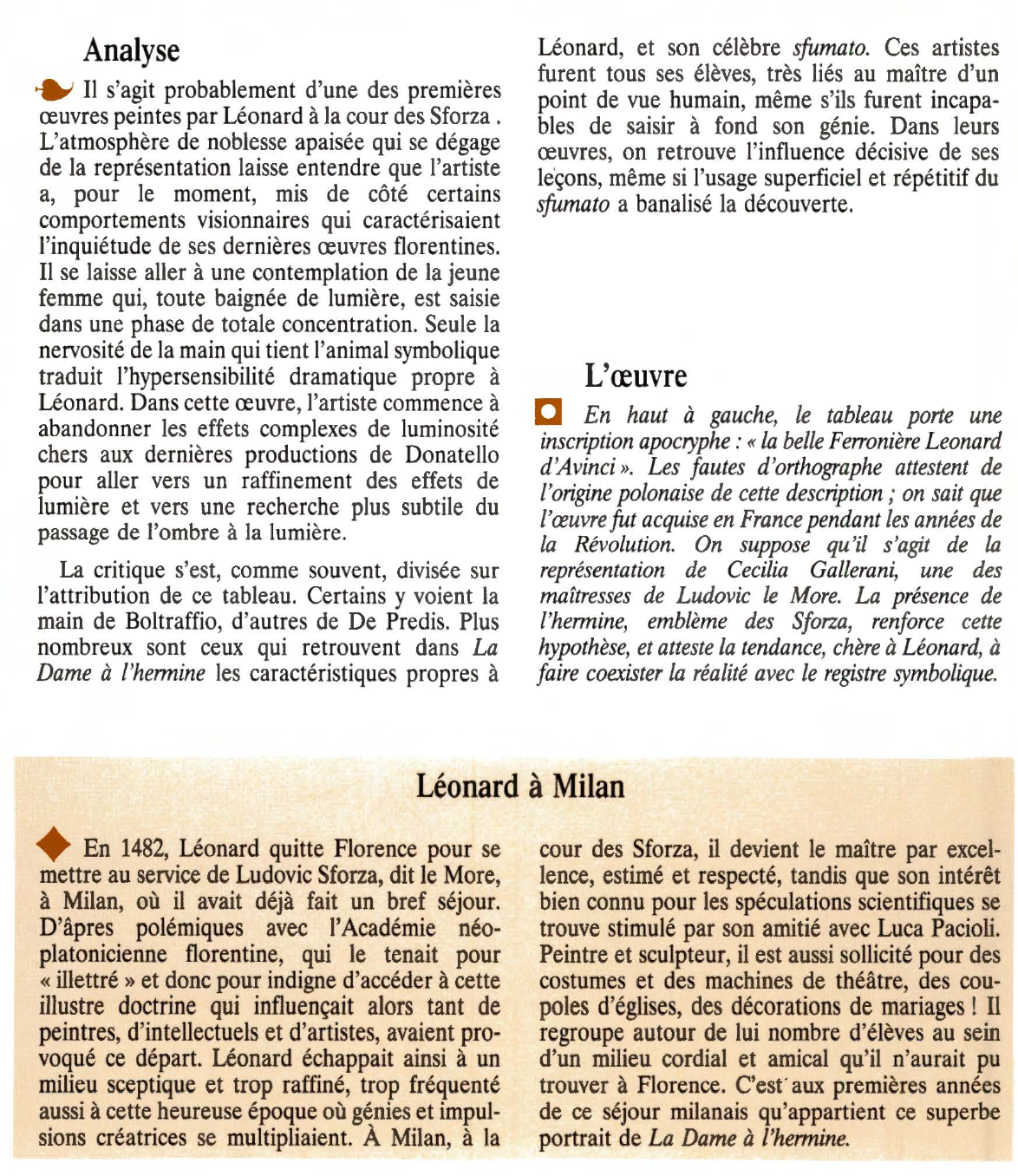 Prévisualisation du document Léonard de Vinci: la dame à l'hermine