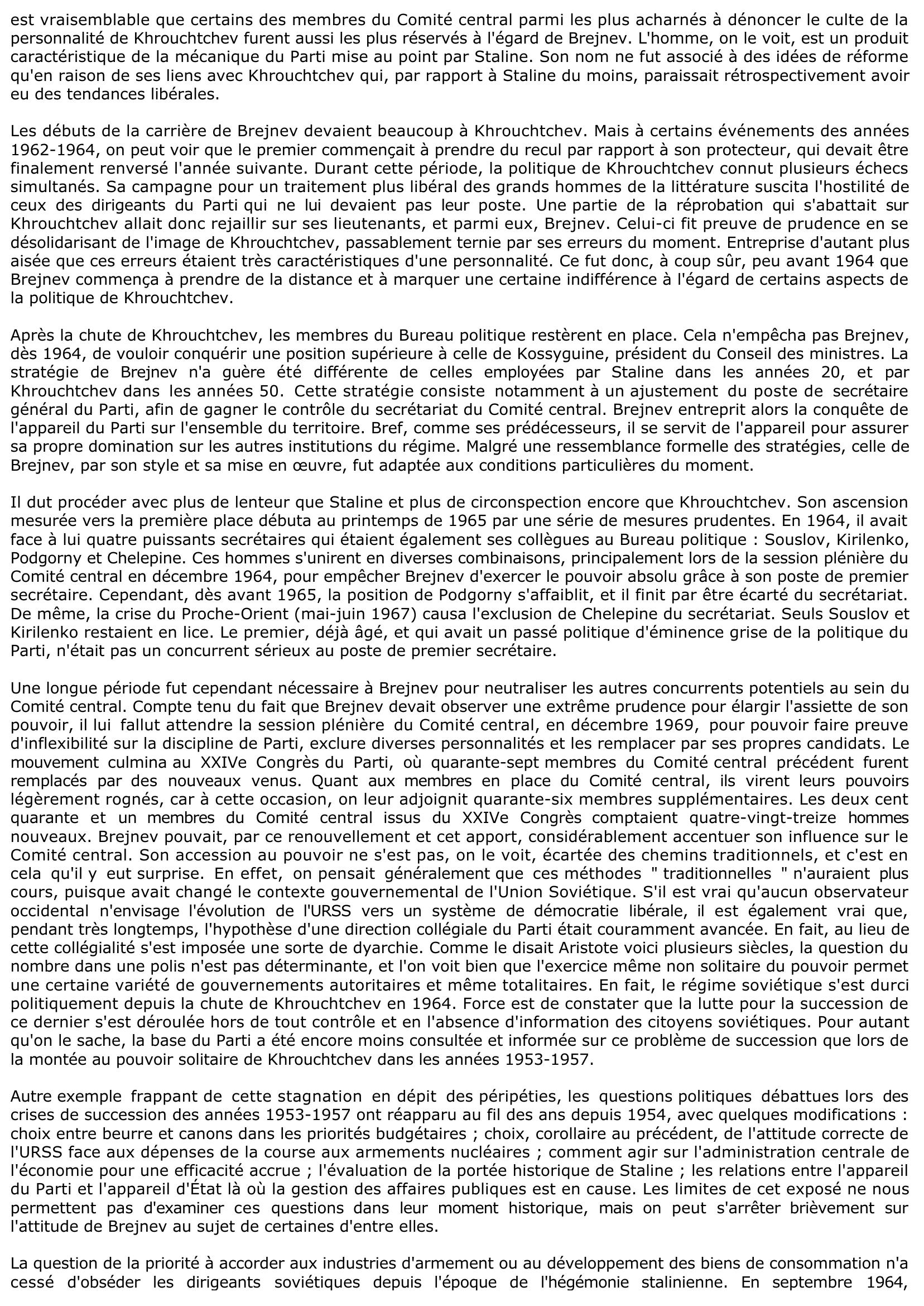 Prévisualisation du document Léonide Illitch Brejnev