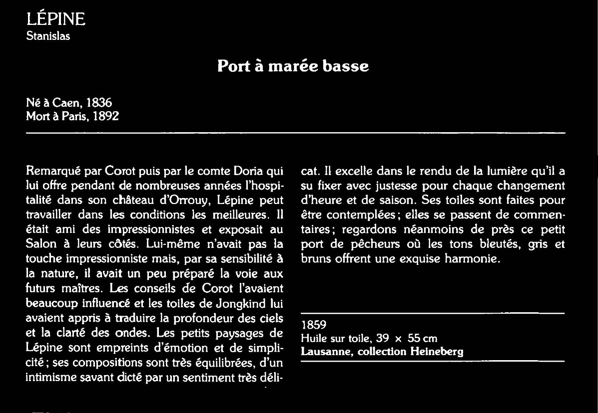 Prévisualisation du document LÉPINE Stanislas : Port à marée basse