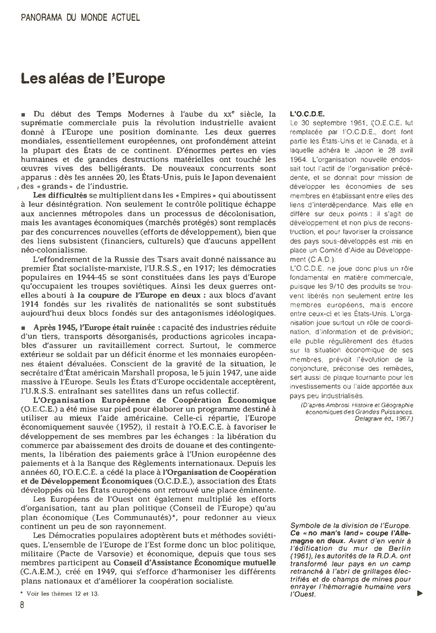 Prévisualisation du document Les aléas de l'Europe (en 1980)