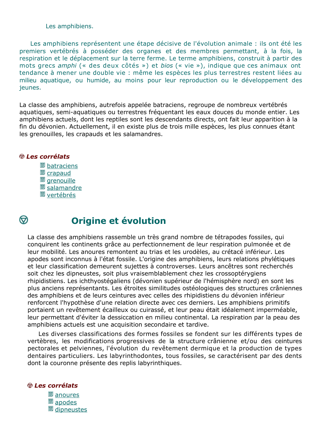 Prévisualisation du document Les amphibiens.
