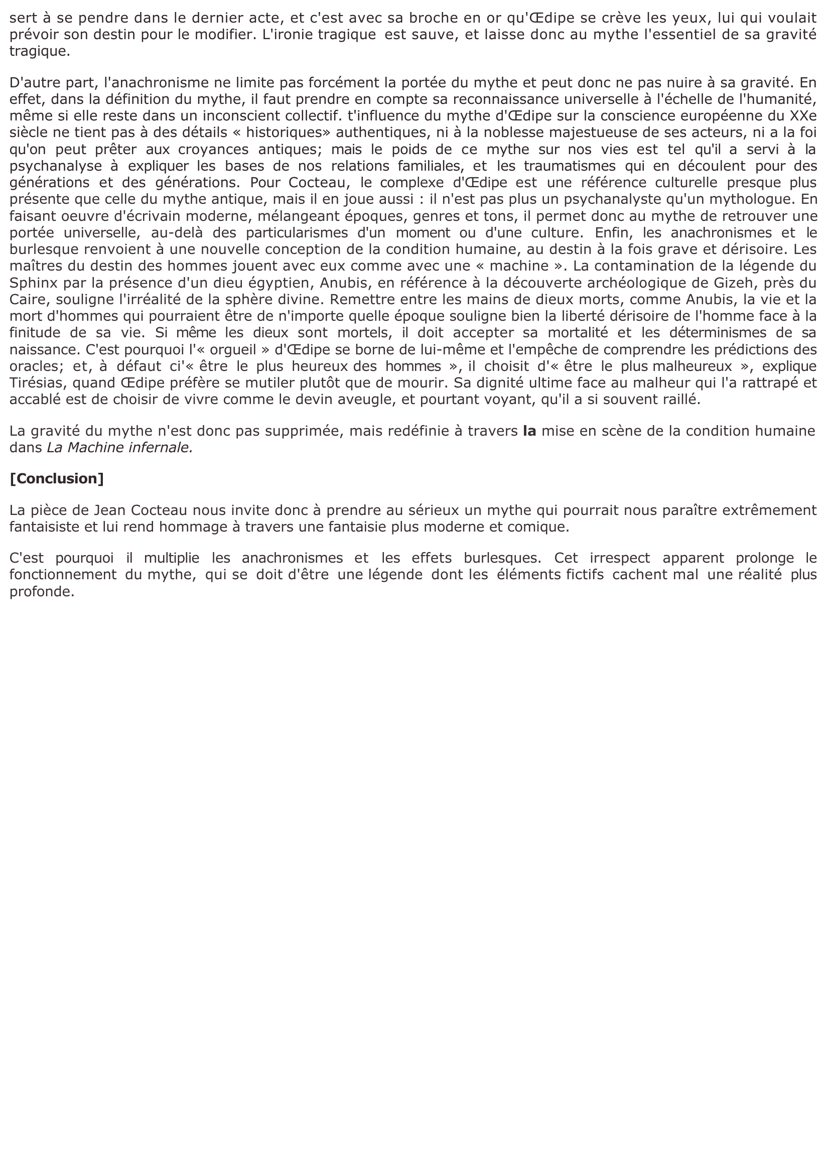 Prévisualisation du document Les anachronismes et les traitements burlesques vous paraissent-ils nuire à la gravité du mythe, et en quoi?