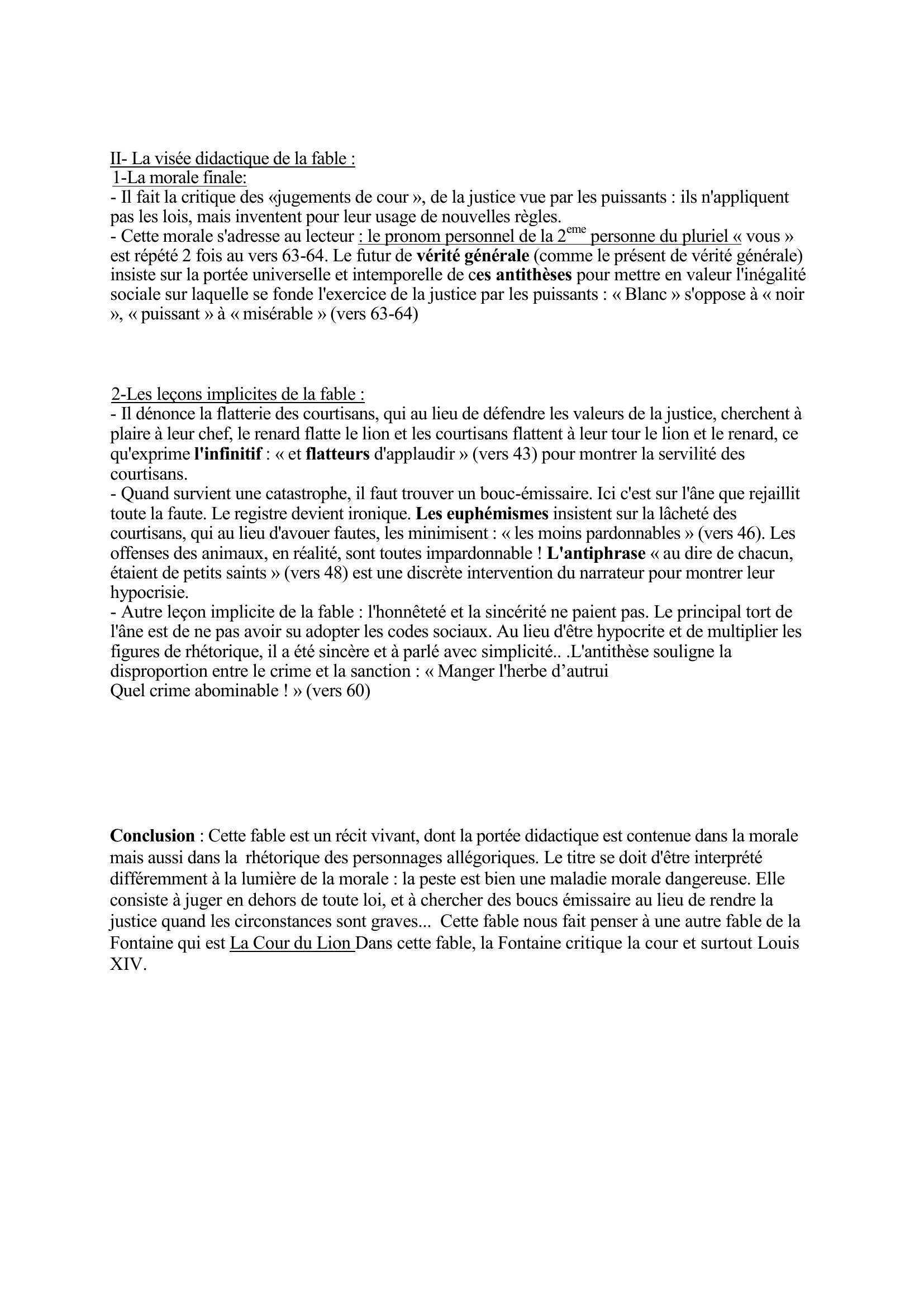 Prévisualisation du document Les animaux malades de la peste (La Fontaine)