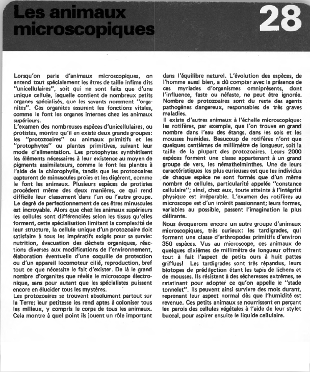 Prévisualisation du document Les animauxmicroscopiques.