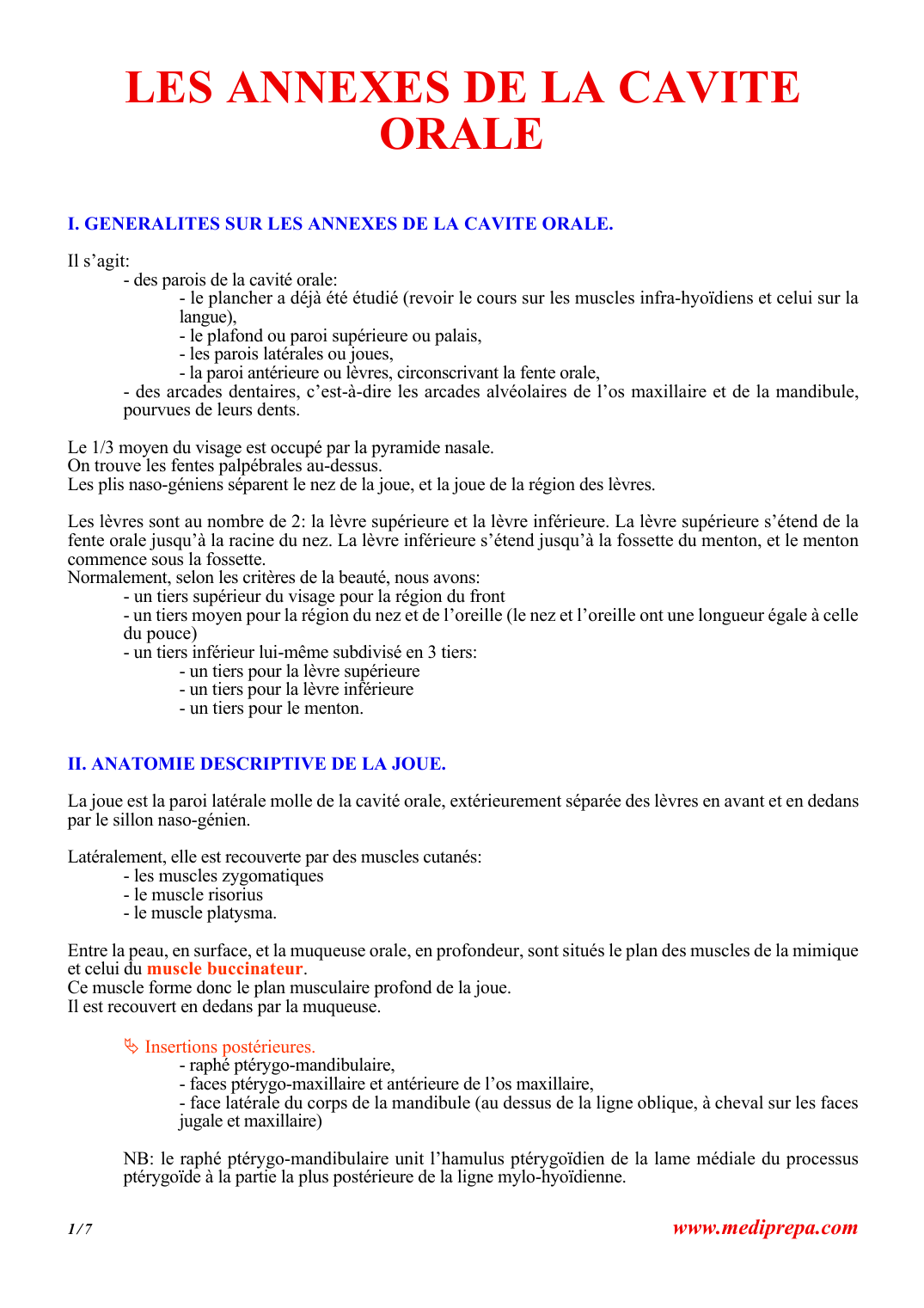 Prévisualisation du document LES ANNEXES DE LA CAVITEORALE.