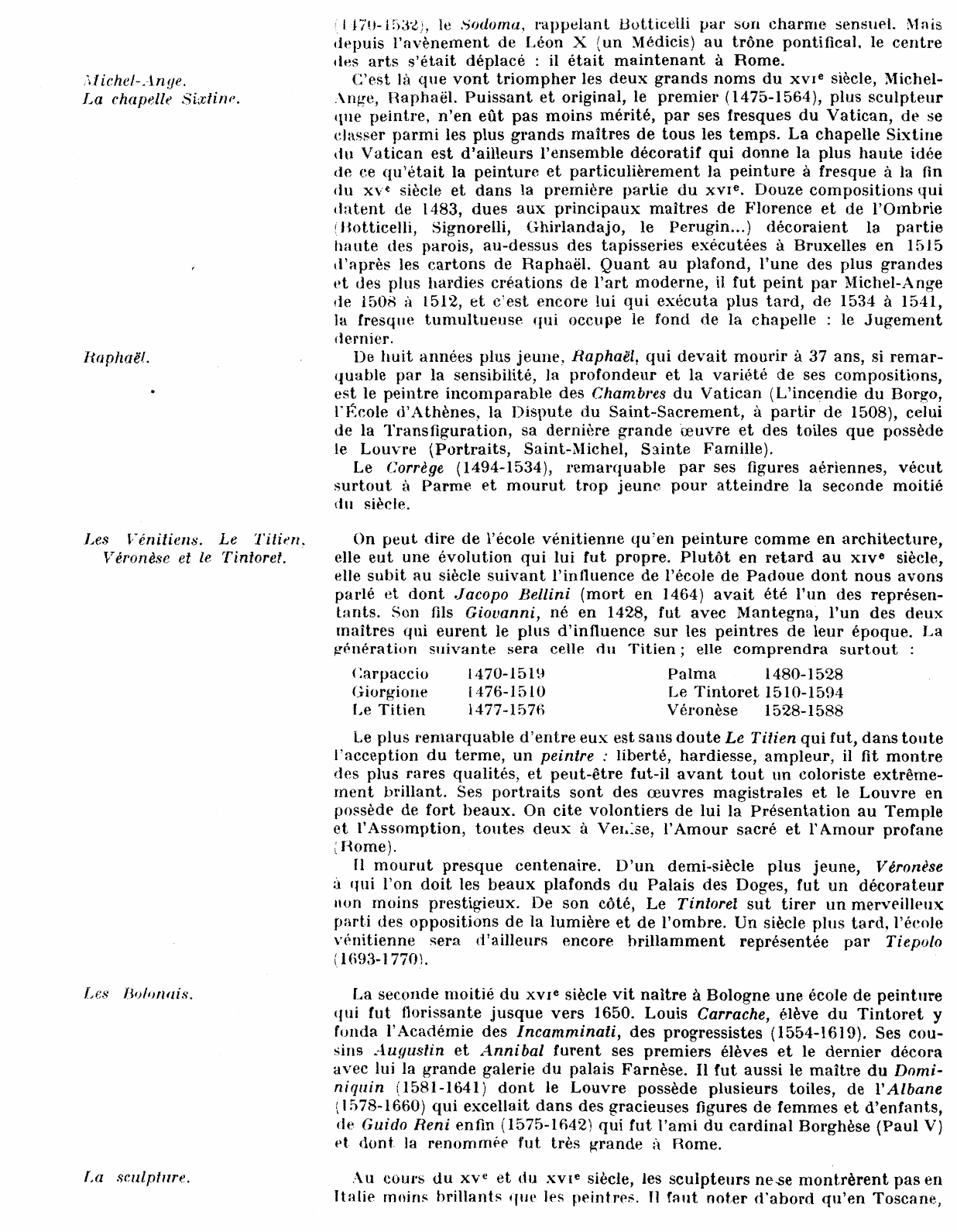 Prévisualisation du document LES ARTS AU XVe ET AU XVIe SIÈCLES EN ITALIE: LA PEINTURE ET LA SCULPTURE