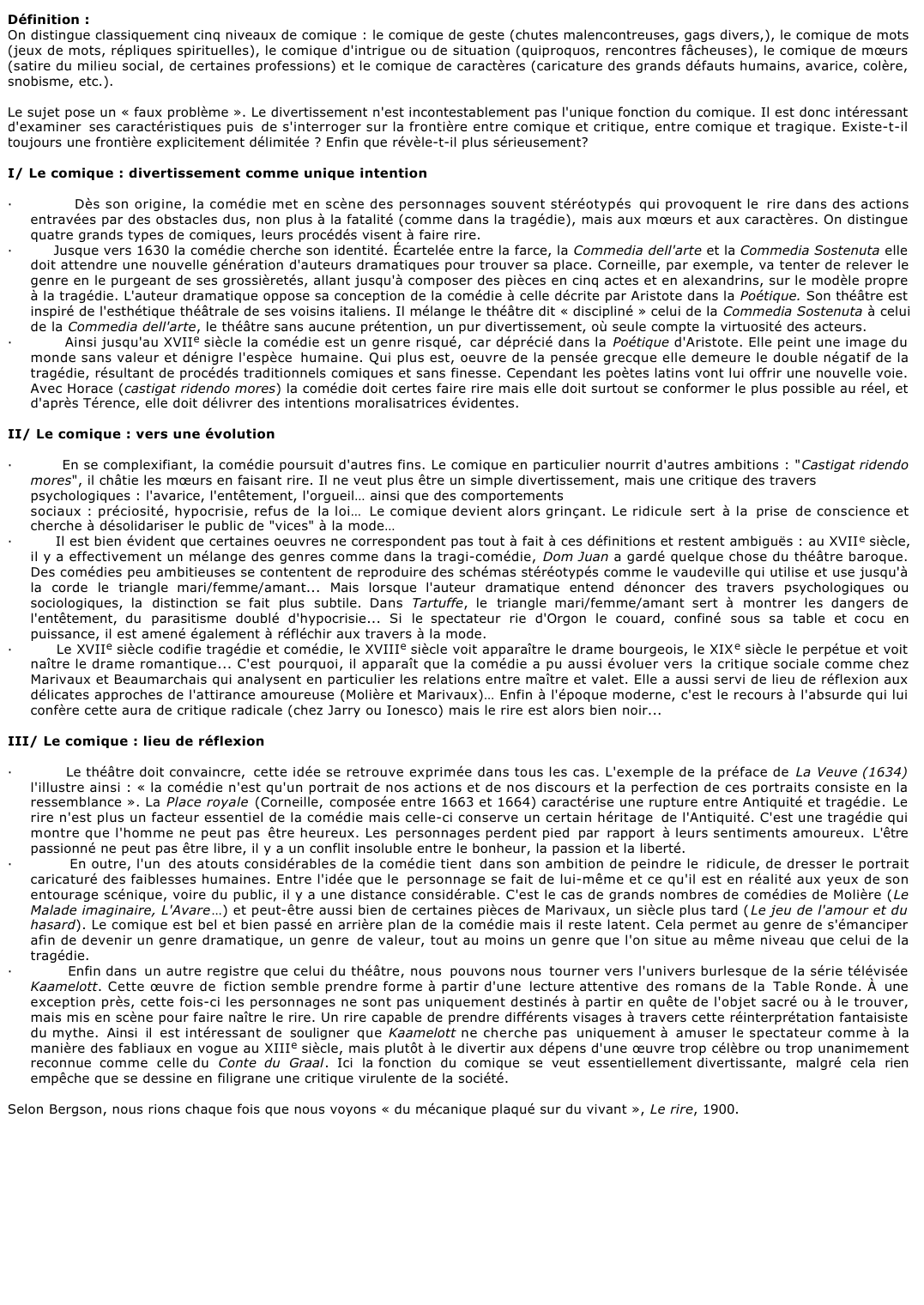 Prévisualisation du document Les aspects comiques d'une comédie vous semblent-ils n'avoir qu'une fonction de divertissement ?