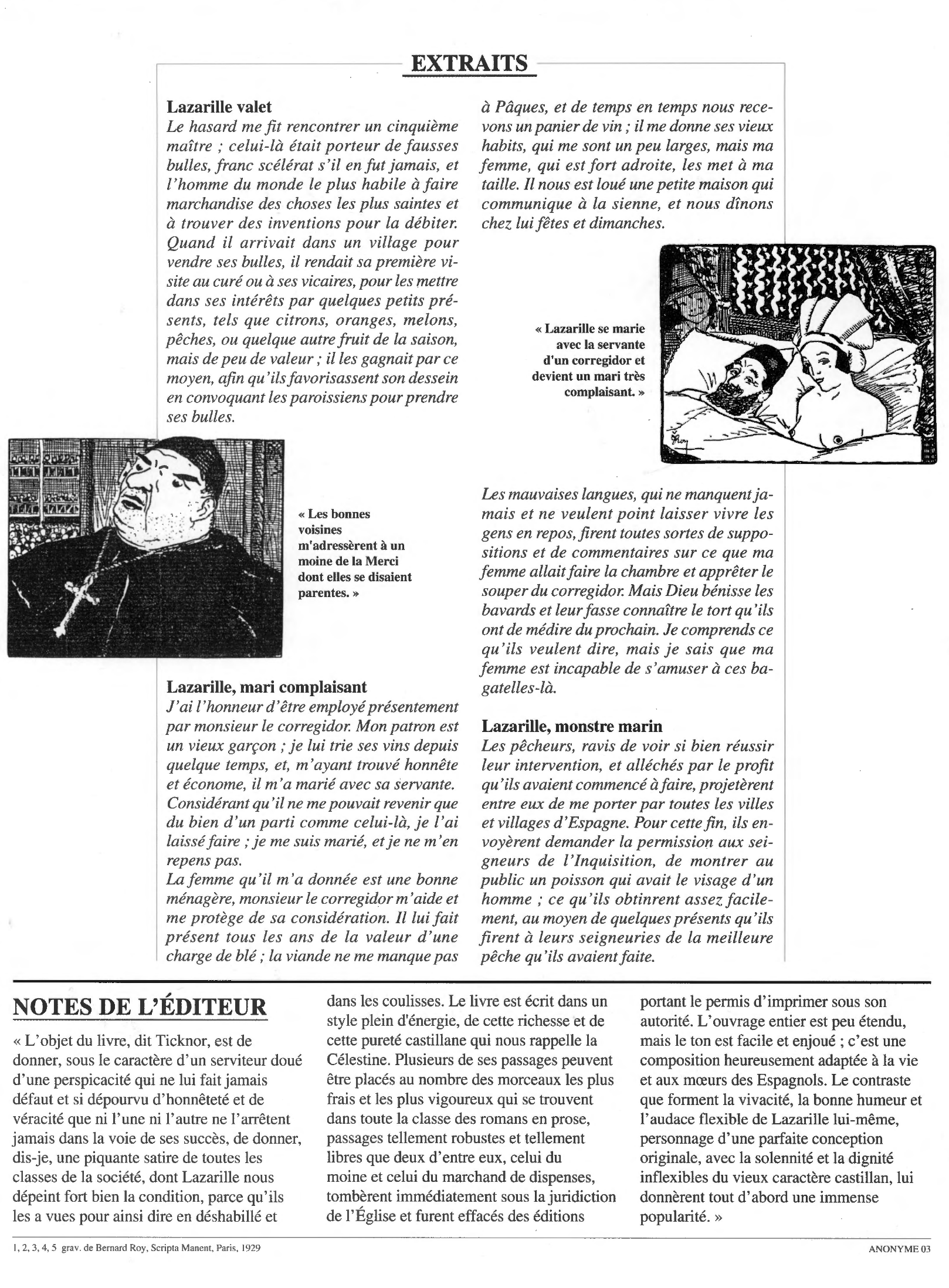 Prévisualisation du document Les Aventures de Lazarille de Tormes