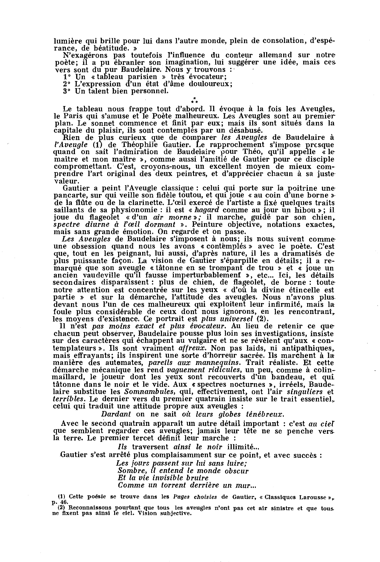 Prévisualisation du document Les Aveugles, de Baudelaire. Commentaire.