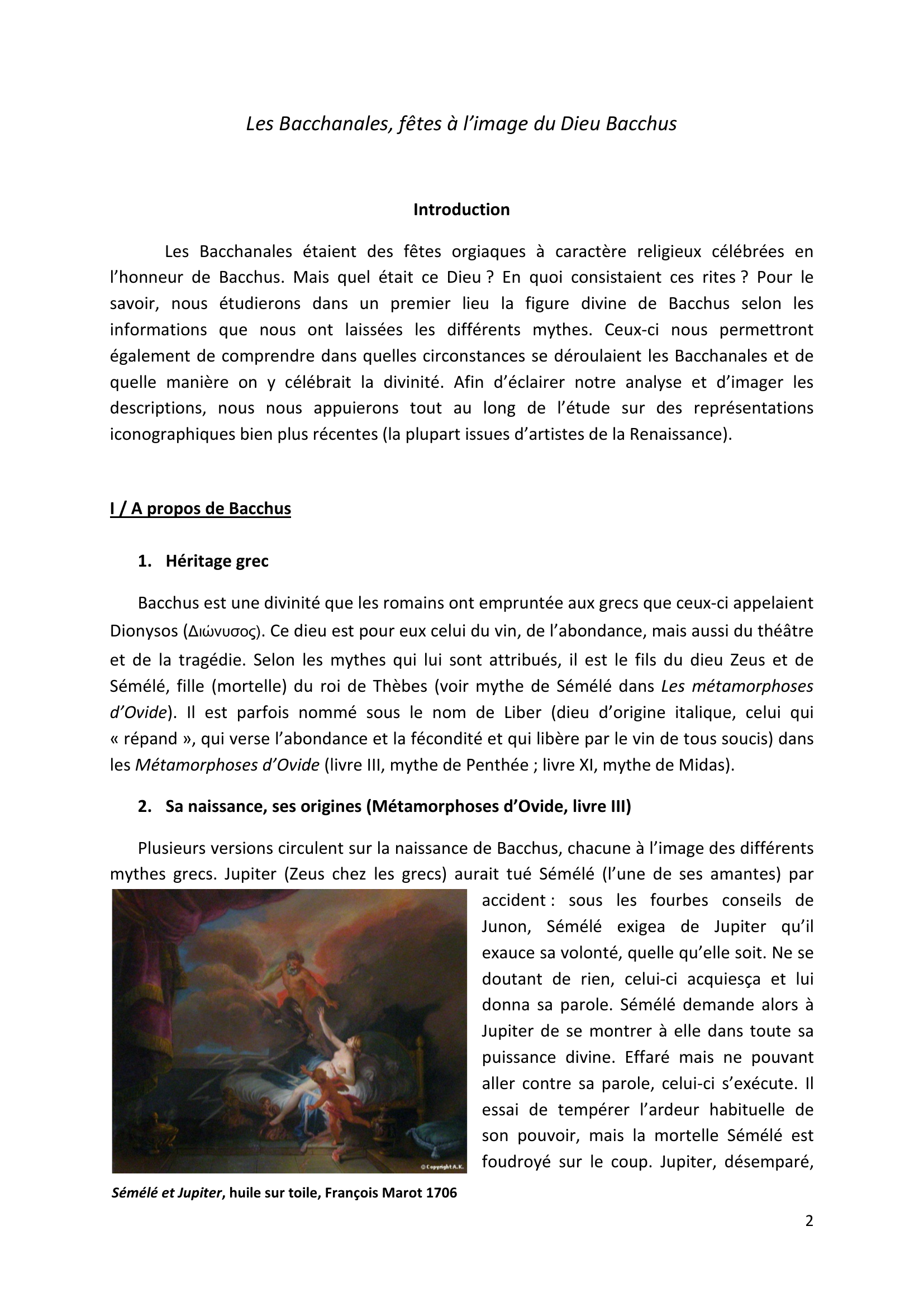 Prévisualisation du document Les Bacchanales, fêtes à l'image du Dieu Bacchus