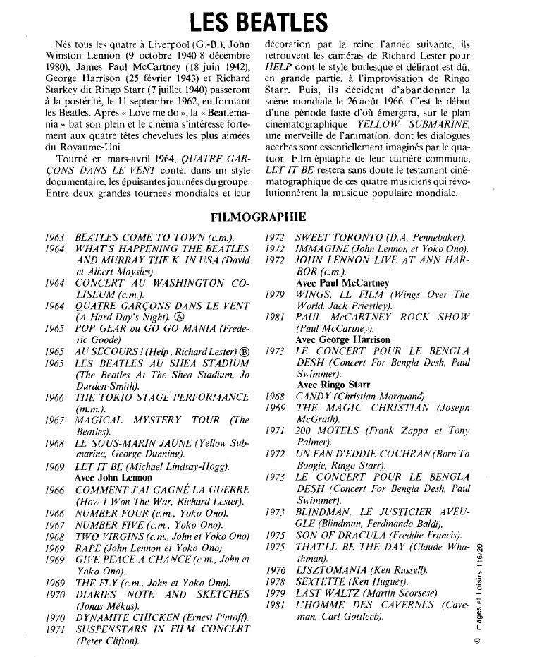 Prévisualisation du document LES BEATLES